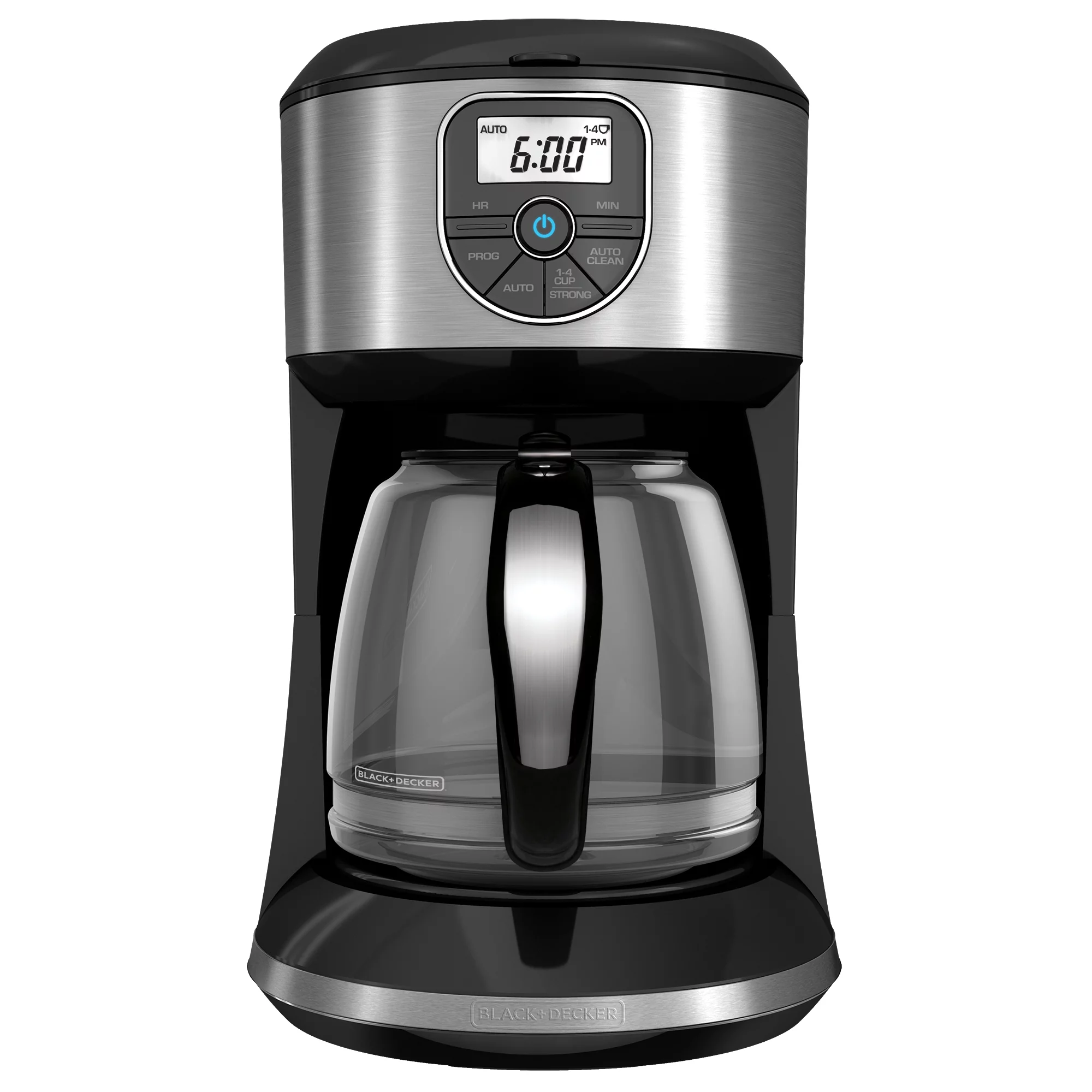 BLACK+DECKER 12-Cup* Programmable Coffeemaker, Black/Stainless Steel, CM4000S