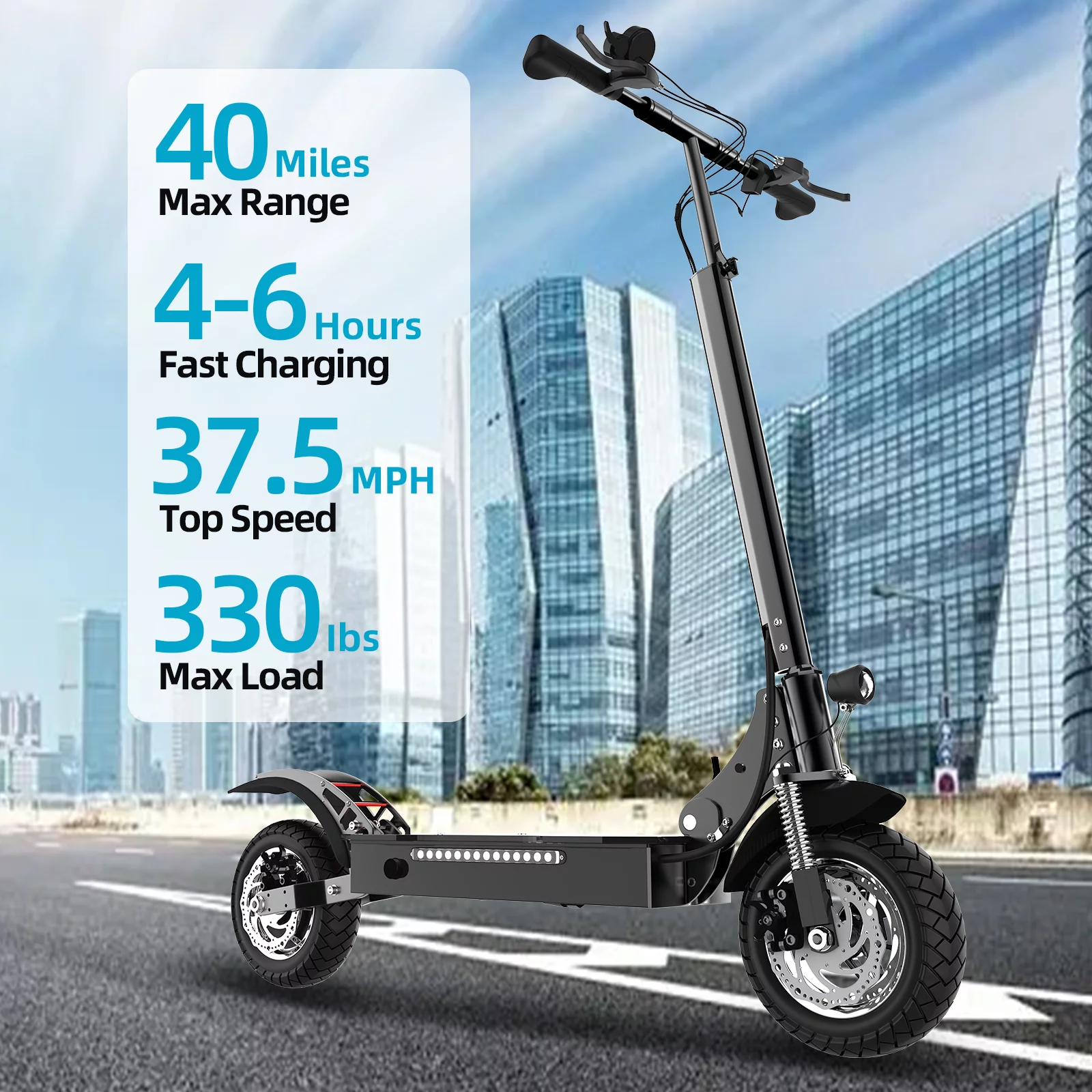 JUESHI Electric Scooter for Adults 37.5 MPH Top Speed 40Miles Long Range