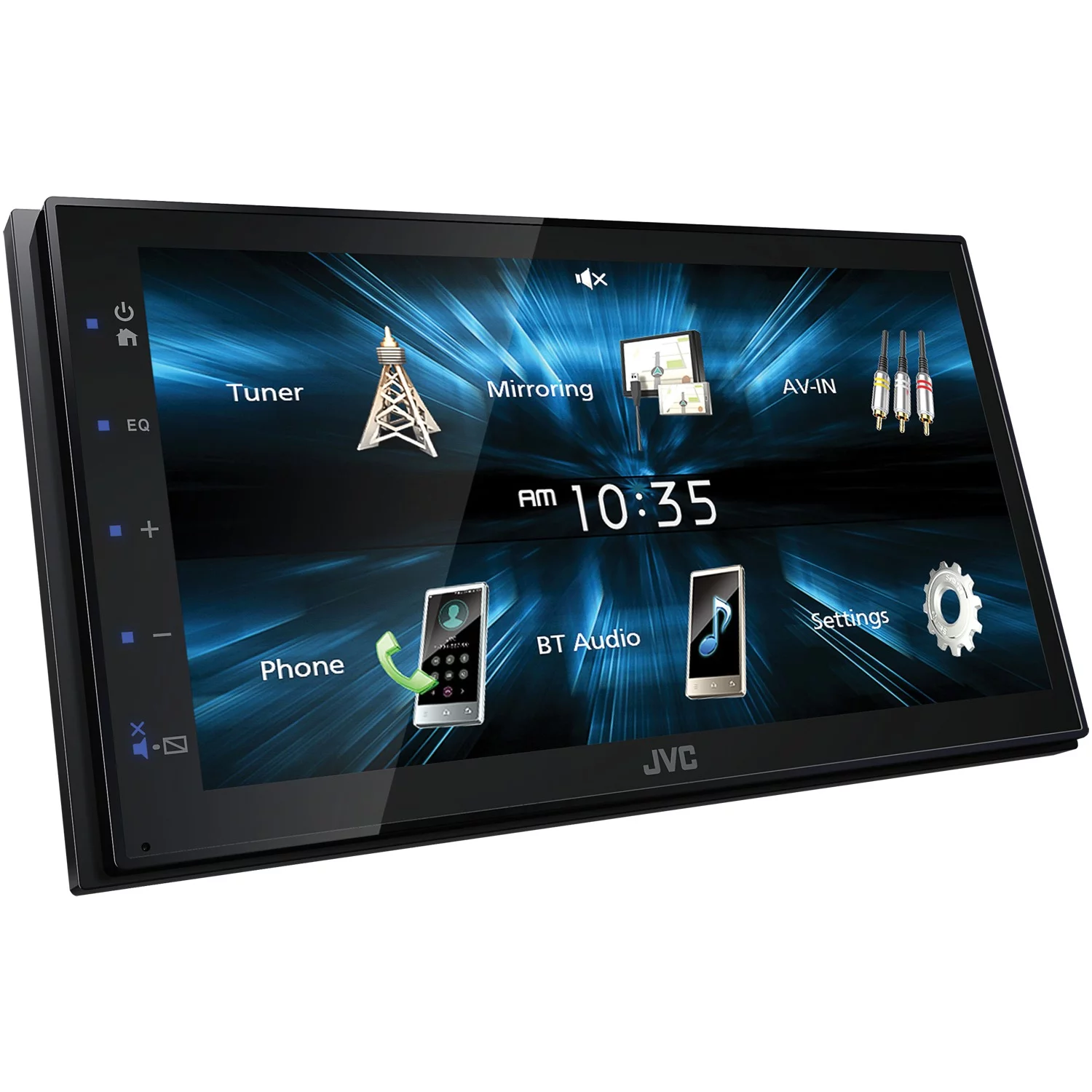 JVC KW-M150BT 6.8-Inch Double DIN In-Dash WVGA Digital Media Receiver, Bluetooth and USB Mirroring for Android