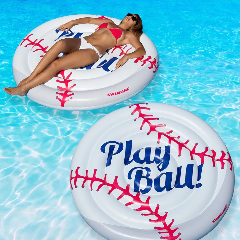 Swimline Vinyl Baseball Extra Large Pool Float, Multicolor