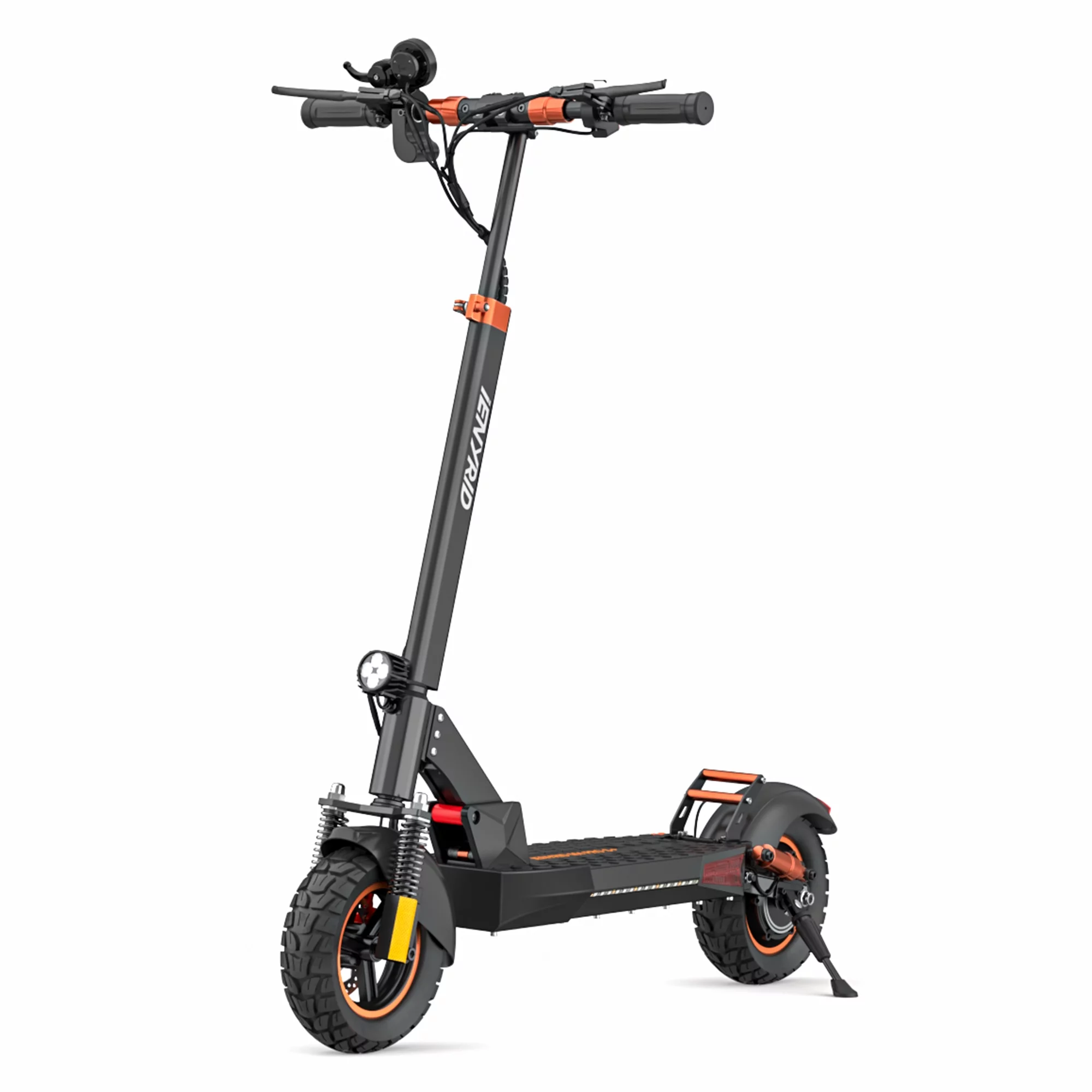 IENYRID Electric Scooter, 10″ Pneumatic Tires, Max 32 Mile Range and 30Mph Power by 800W Motor, Foldable Escooter for Adult