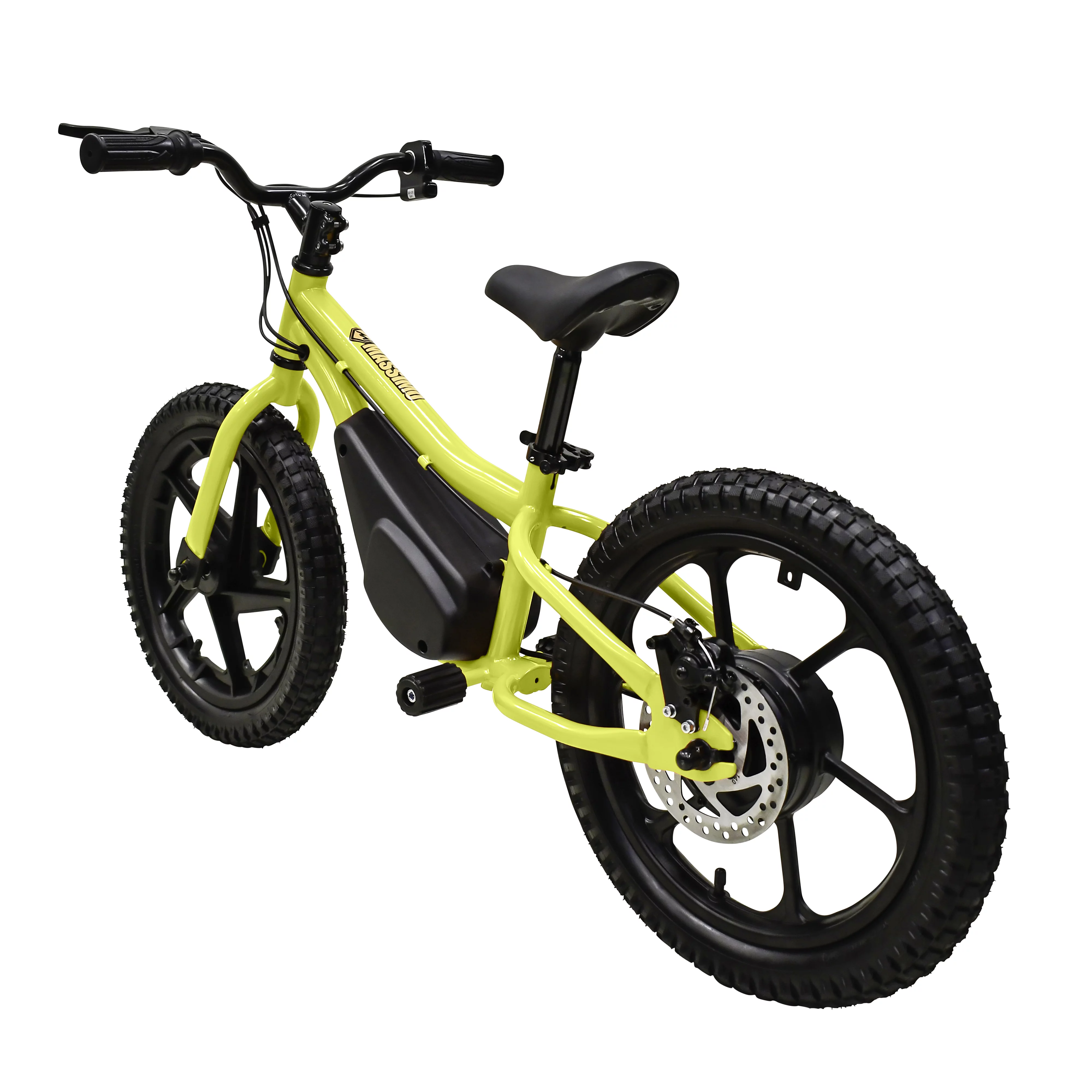 Massimo E13 24V Electric Balance Bike Bicycle | Seat Height 18in – 22in Battery Powered Ages 5 & Up (Yellow)