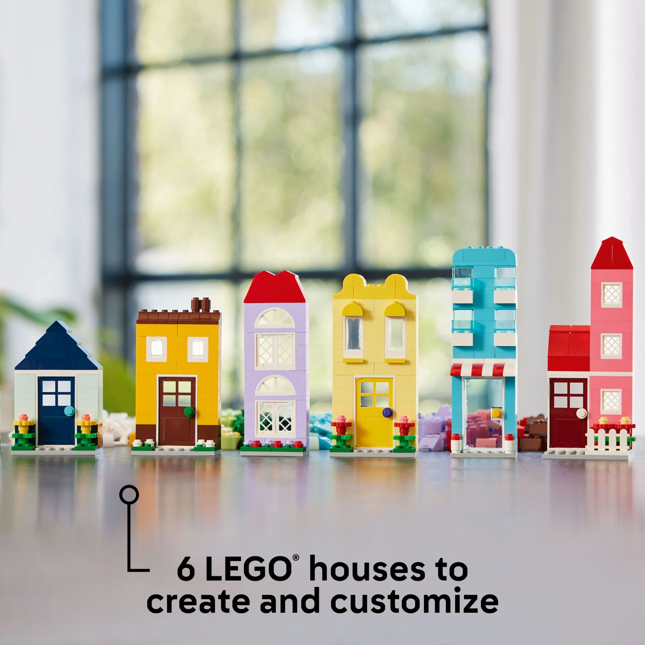 LEGO Classic Creative Houses Brick Building Set for Kids, Toy House Gift with Accessories and Doll Houses, Creative Toy for Young Builders, Boys and Girls Ages 4 and Up, 11035