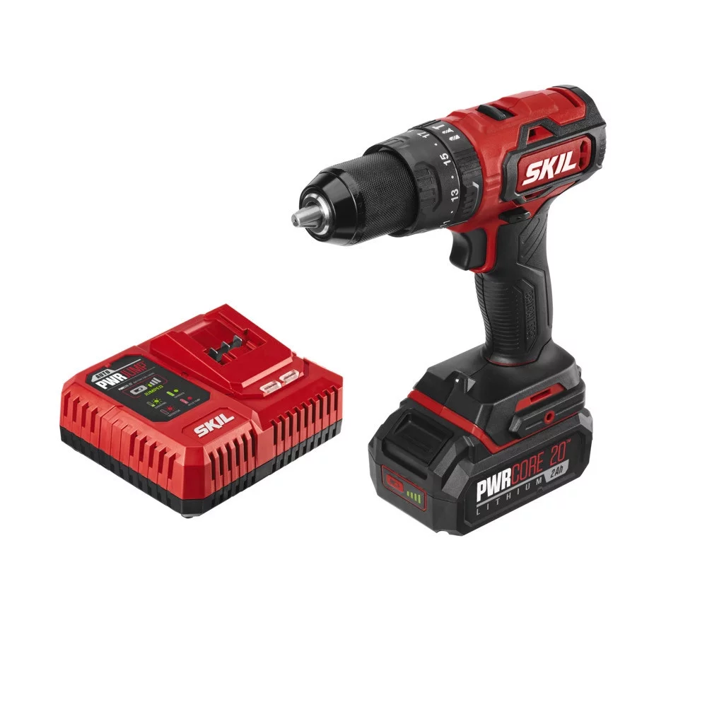 SKIL PWRCore 20 Brushless 20V Cordless Drill Driver and Circular Saw Kit Set with 4.0Ah Battery