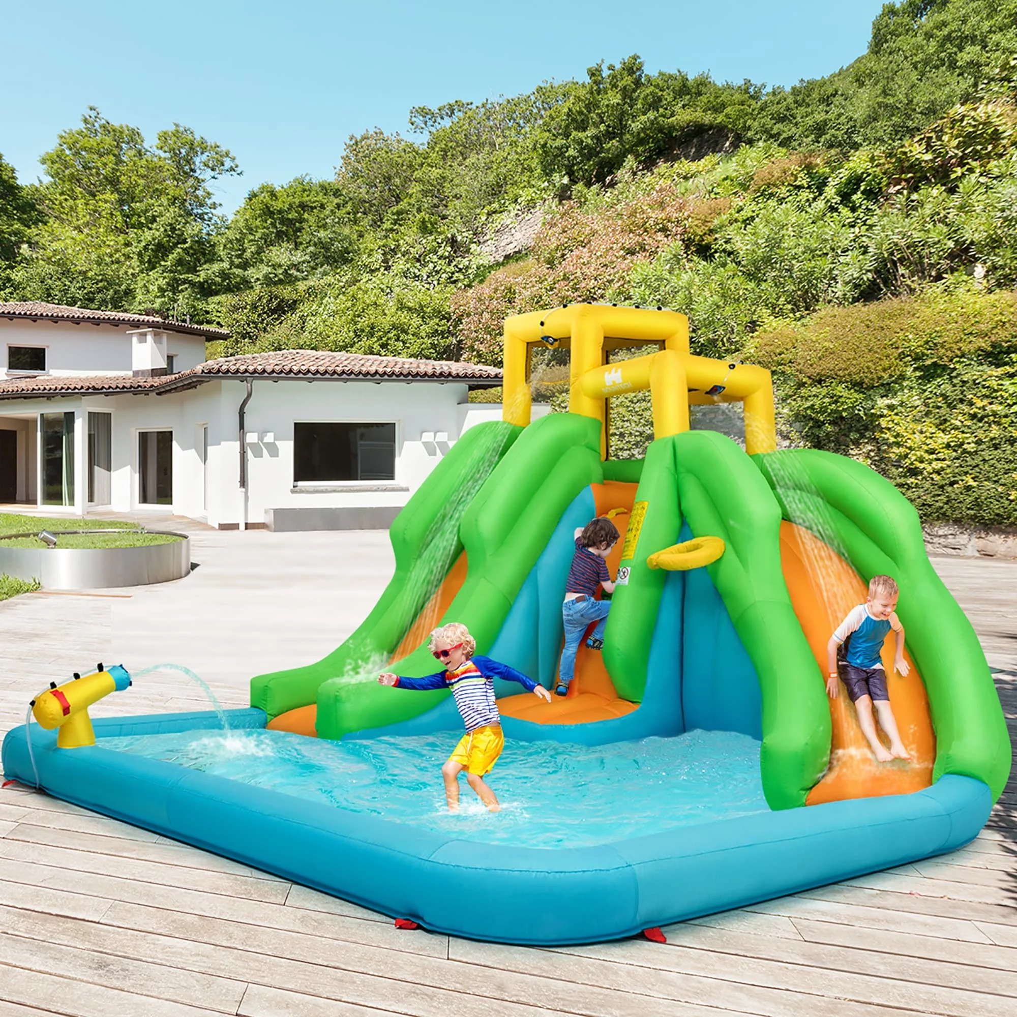 6 in 1 Inflatable Water Slide Indoor Outdoor Inflatable Water Park