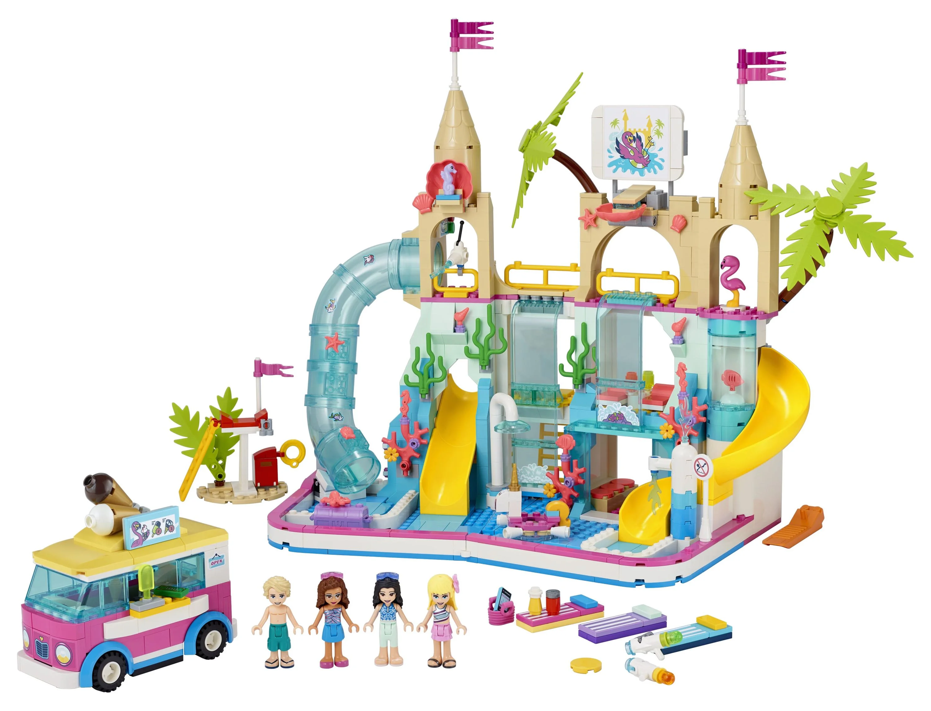 LEGO Friends Summer Fun Water Park Set 41430 Building Toy Inspires Hours of Creative Play (1001 Pieces)