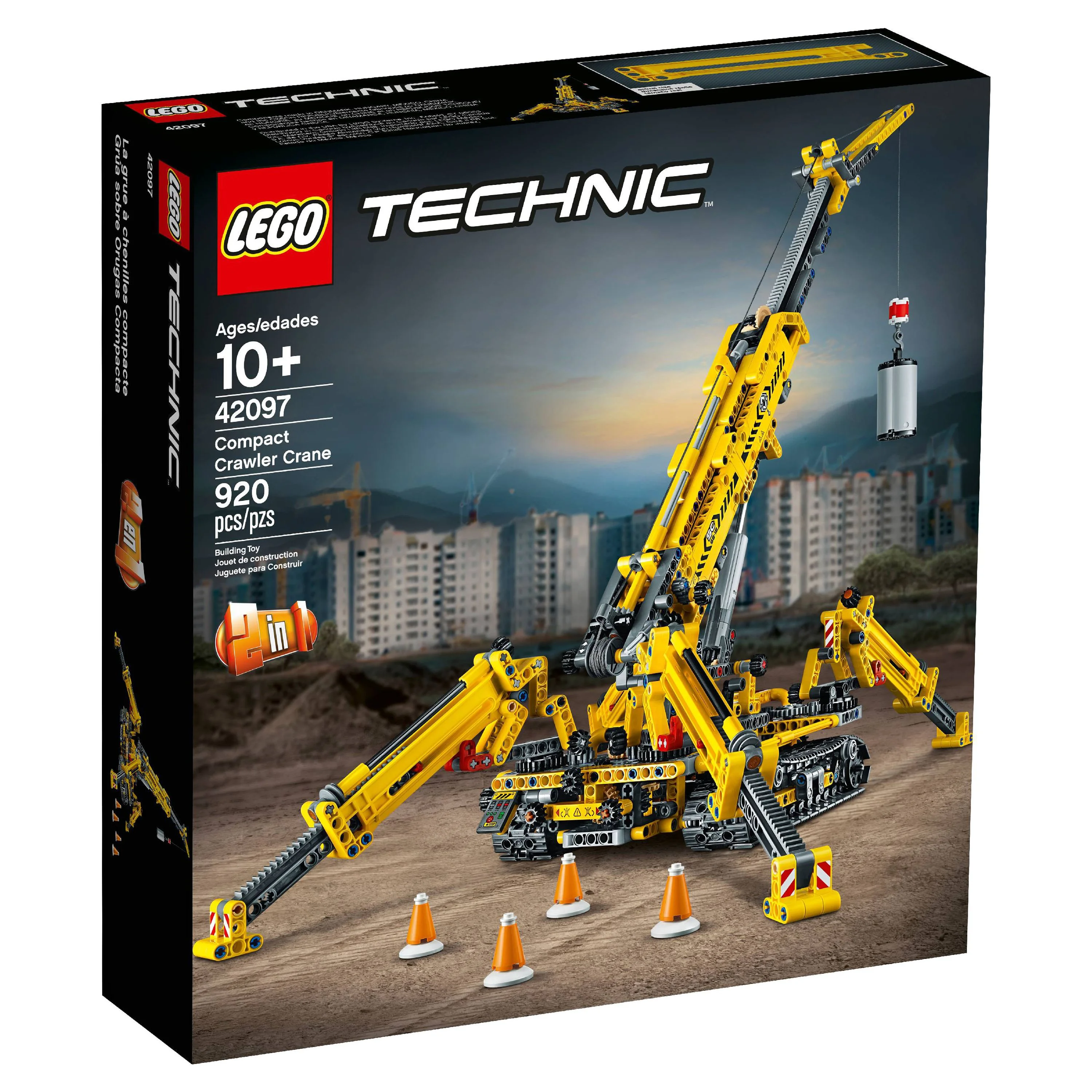 LEGO Technic Compact Crawler Crane 42097 Construction Model Crane Set (920 Pieces)