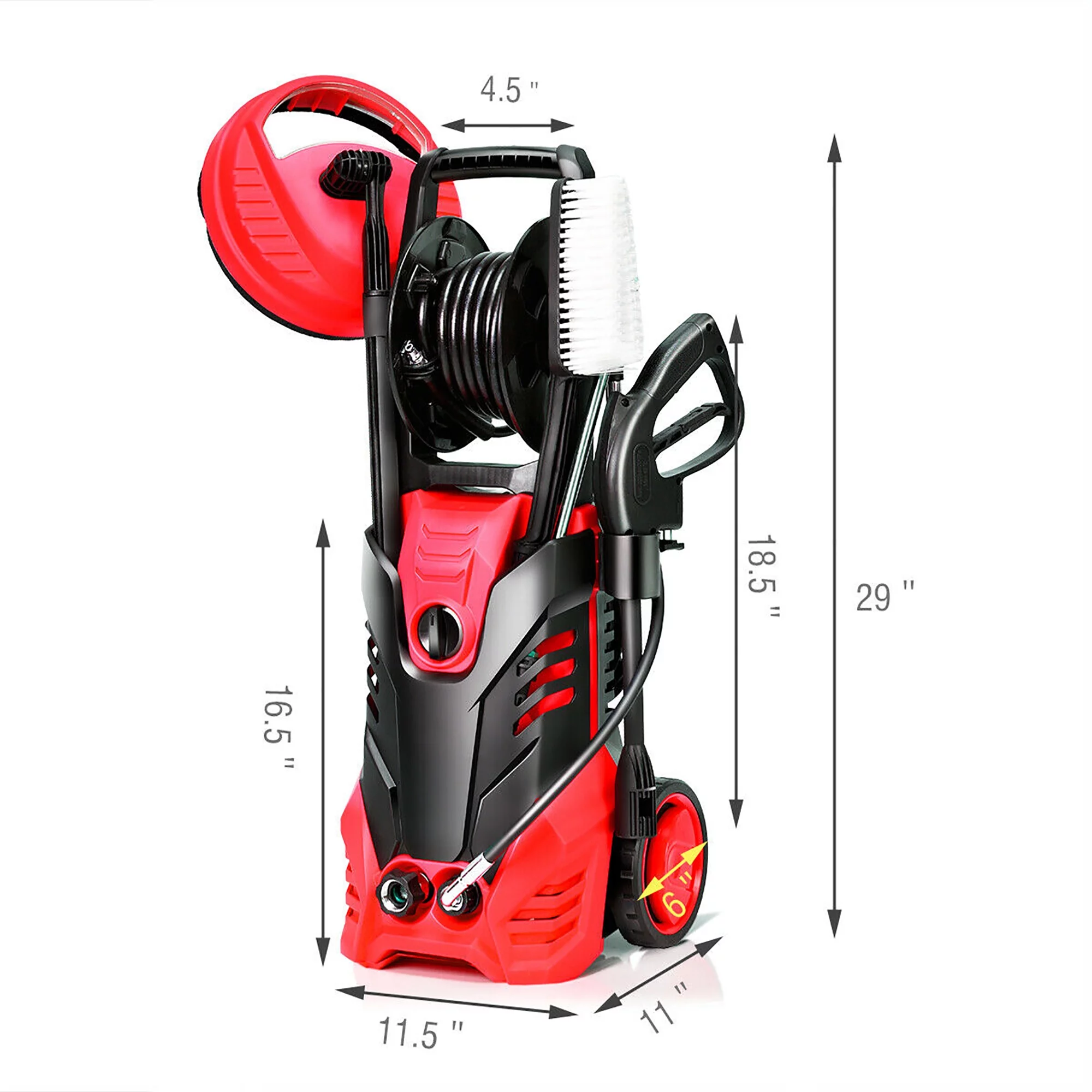 3000PSI Electric High Pressure Washer Machine 2 GPM 2000W w/ Deck Patio Cleaner