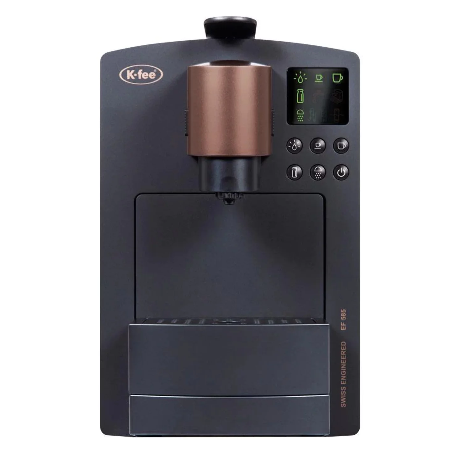 K-fee Grande Single Serve Coffee and Espresso Machine (Black/Copper) | Starbucks Verismo* Compatible