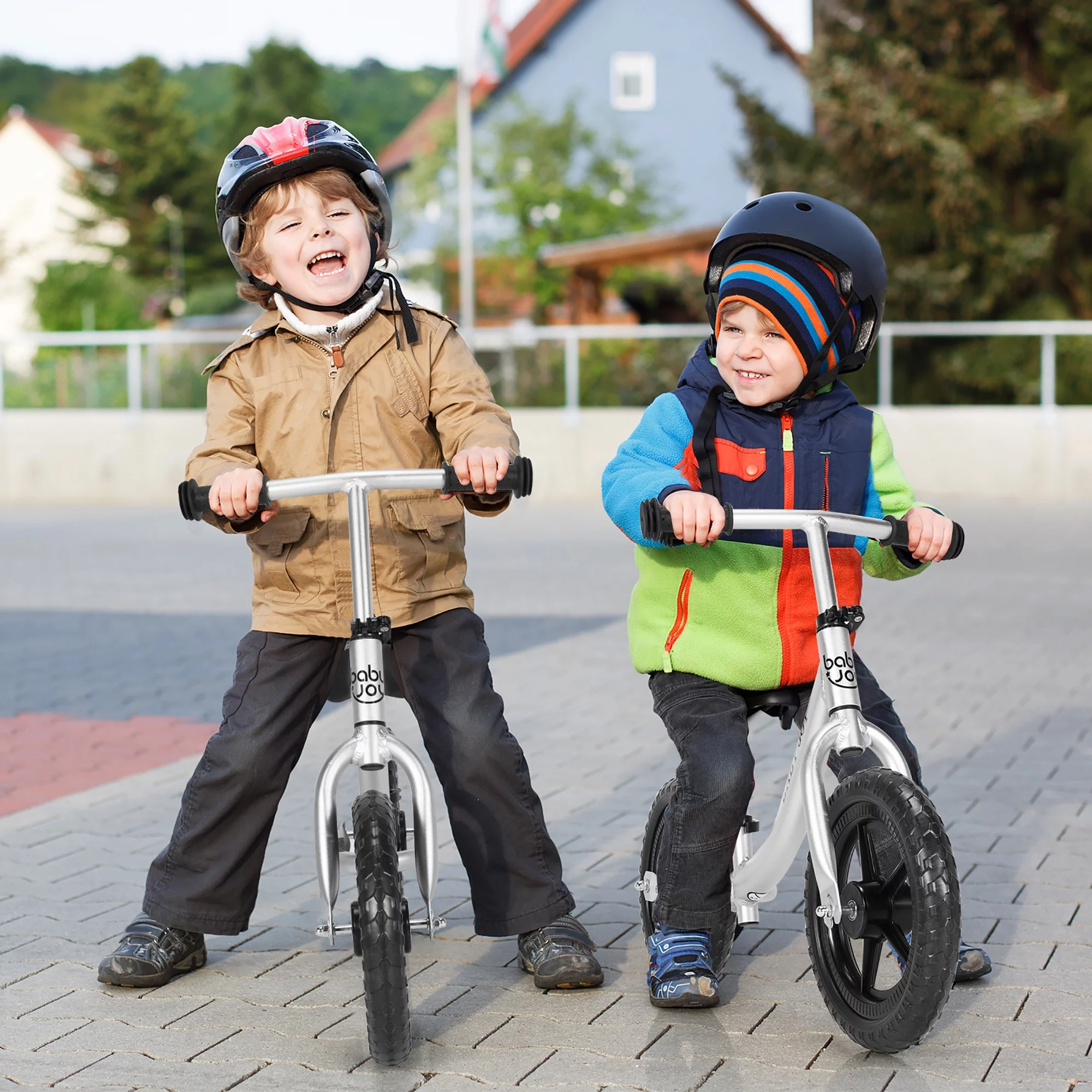 Babyjoy Aluminum Balance Bike for Kids Adjustable No Pedal Training Bicycle Black