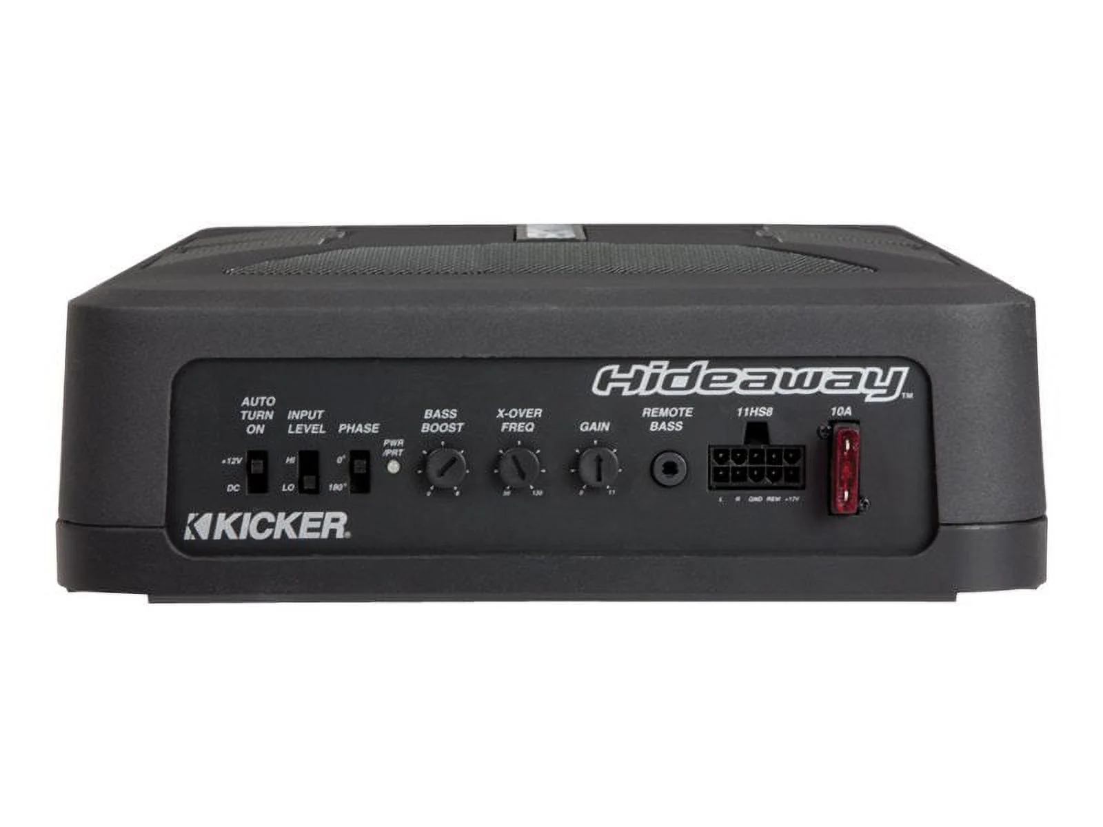 11HS8 KICKER Hideaway HS8 Compact Powered Subwoofer, 8-inch, 150W RMS, Black Chassis