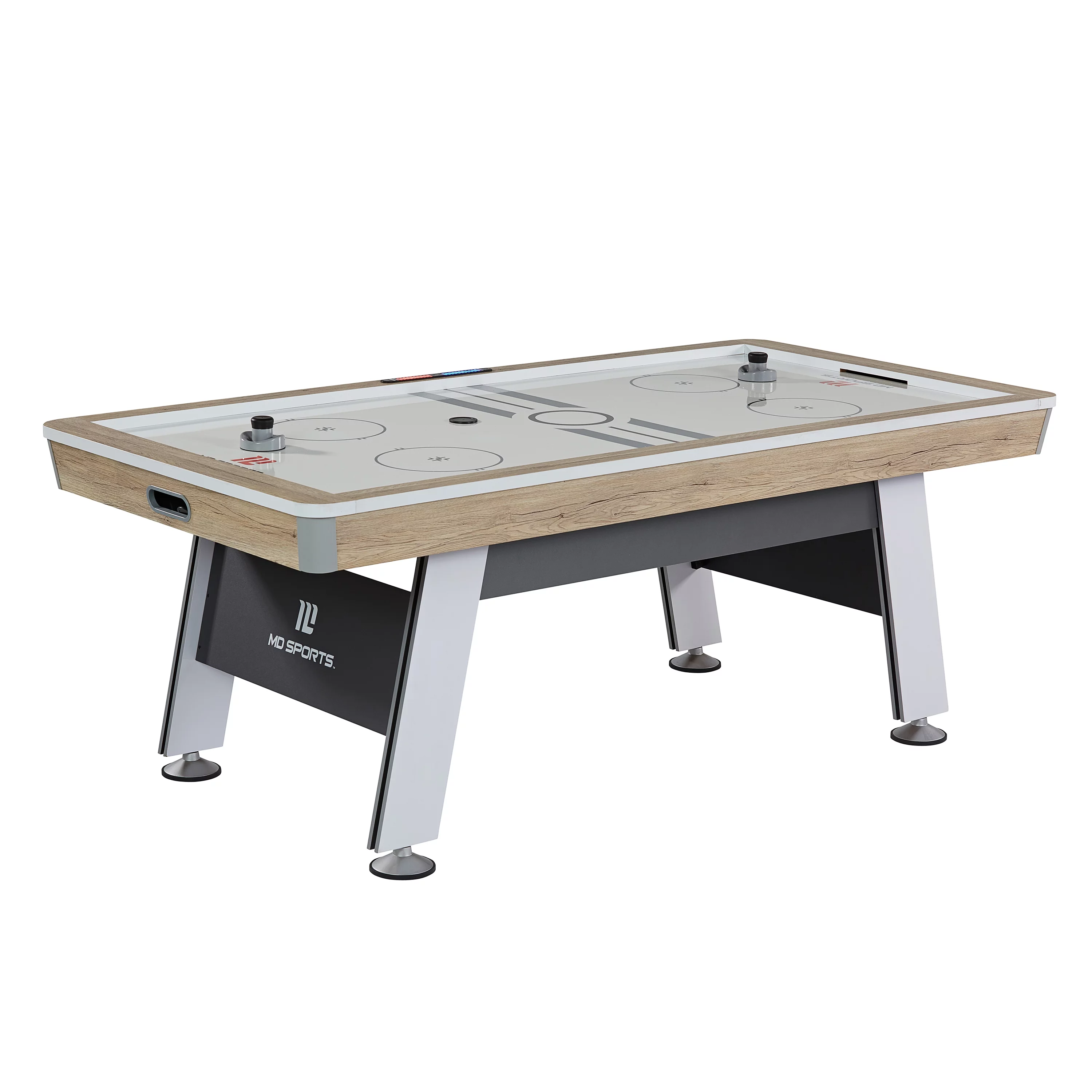 MD Sports 7′ Hinsdale Air Powered Hockey Table With Pusher and Puck Set