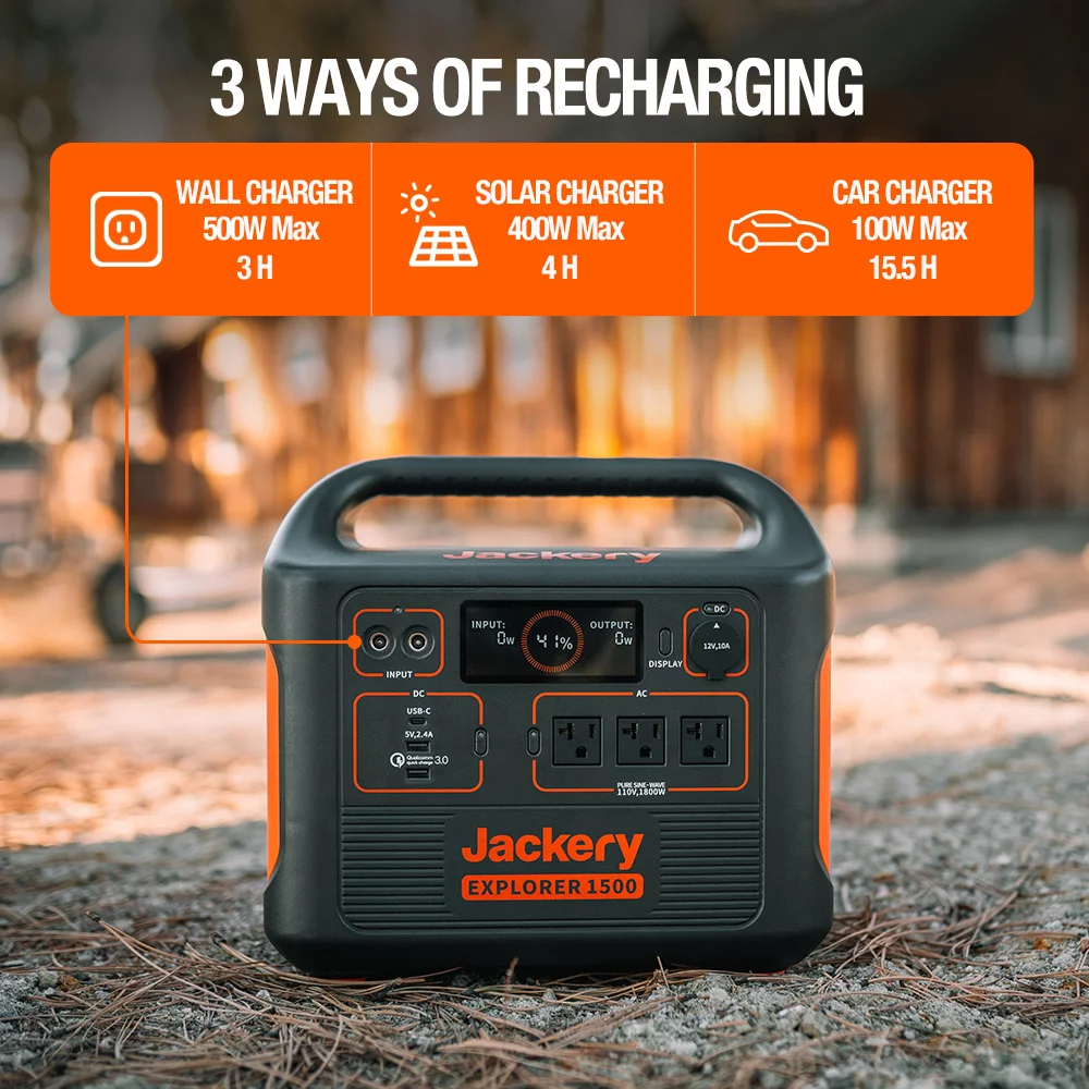 Jackery Solar Generator 1500 (includes (1) Explorer 1500 + (2) SolarSaga 100W)