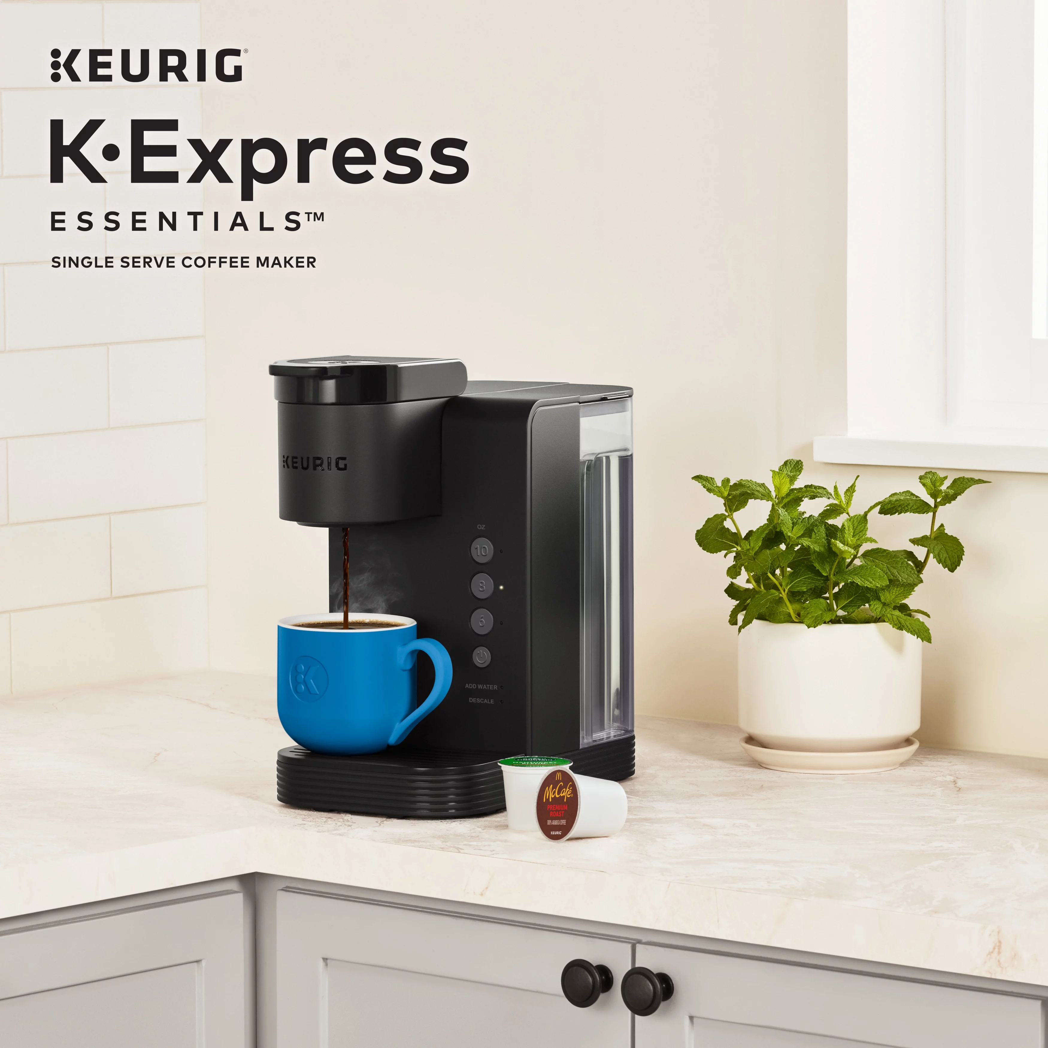 Keurig K-Express Essentials Black, Single Serve K-Cup Pod Coffee Maker