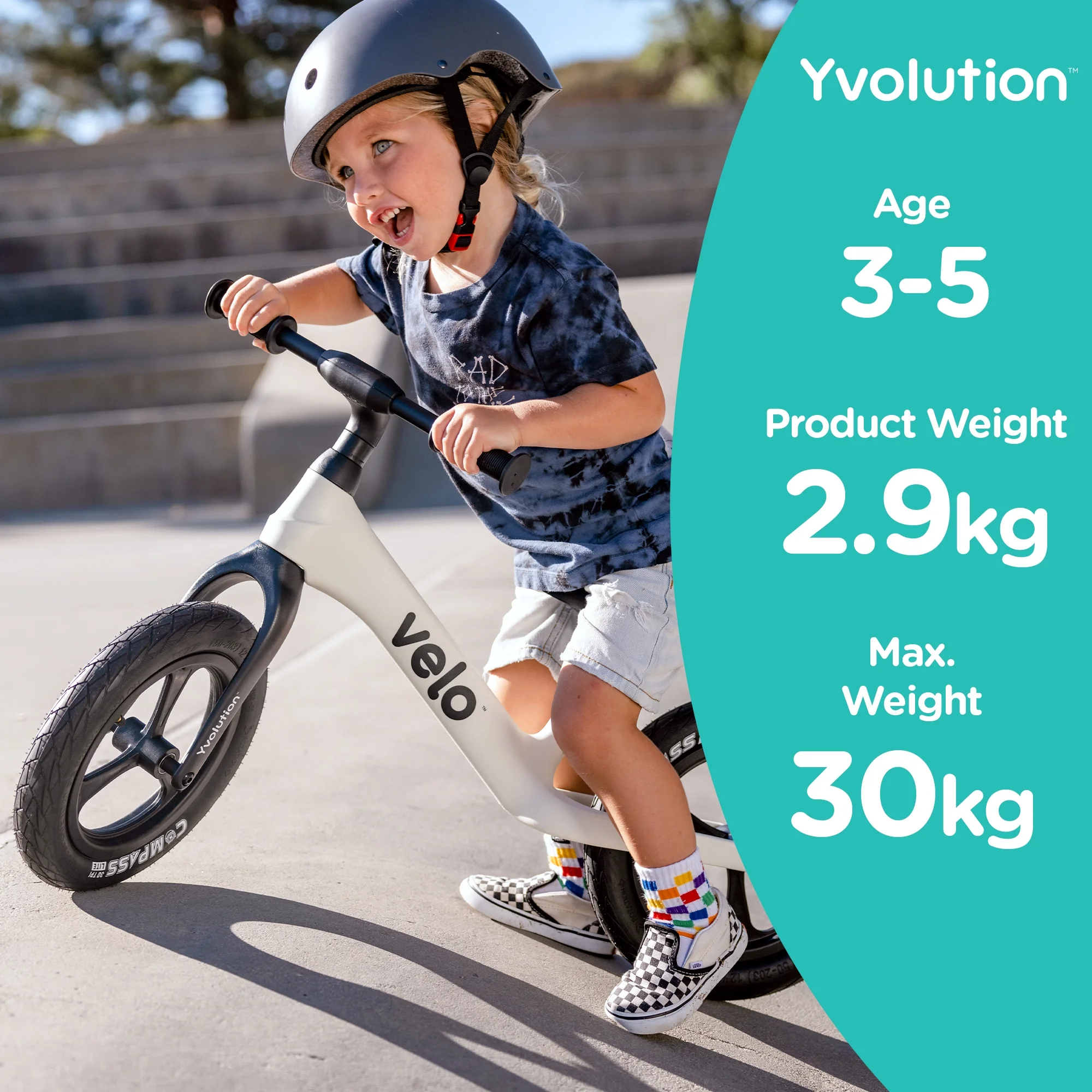 Yvolution Y Velo Pro Kids Balance Bike – White, Unisex