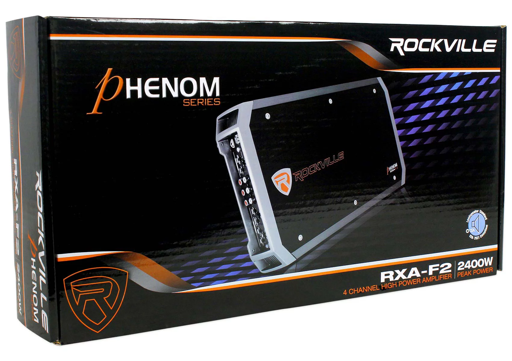 Rockville RXA-F2 2400 Watt Peak / 600w RMS 4 Channel Amplifier Car Audio Amp