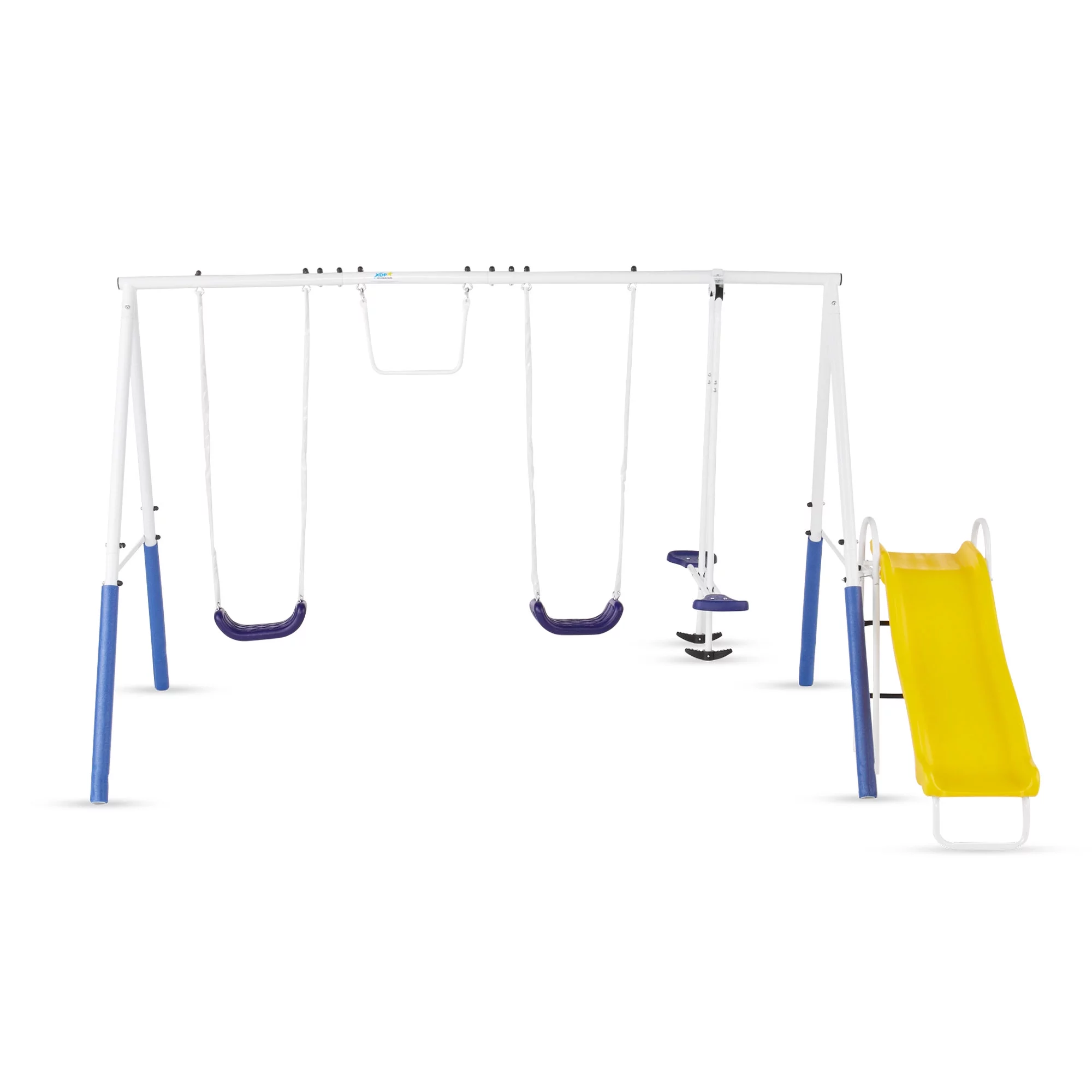 XDP Recreation Blue Ridge Play Outdoor Swing Set w/Glider, 2 Swings & Slide