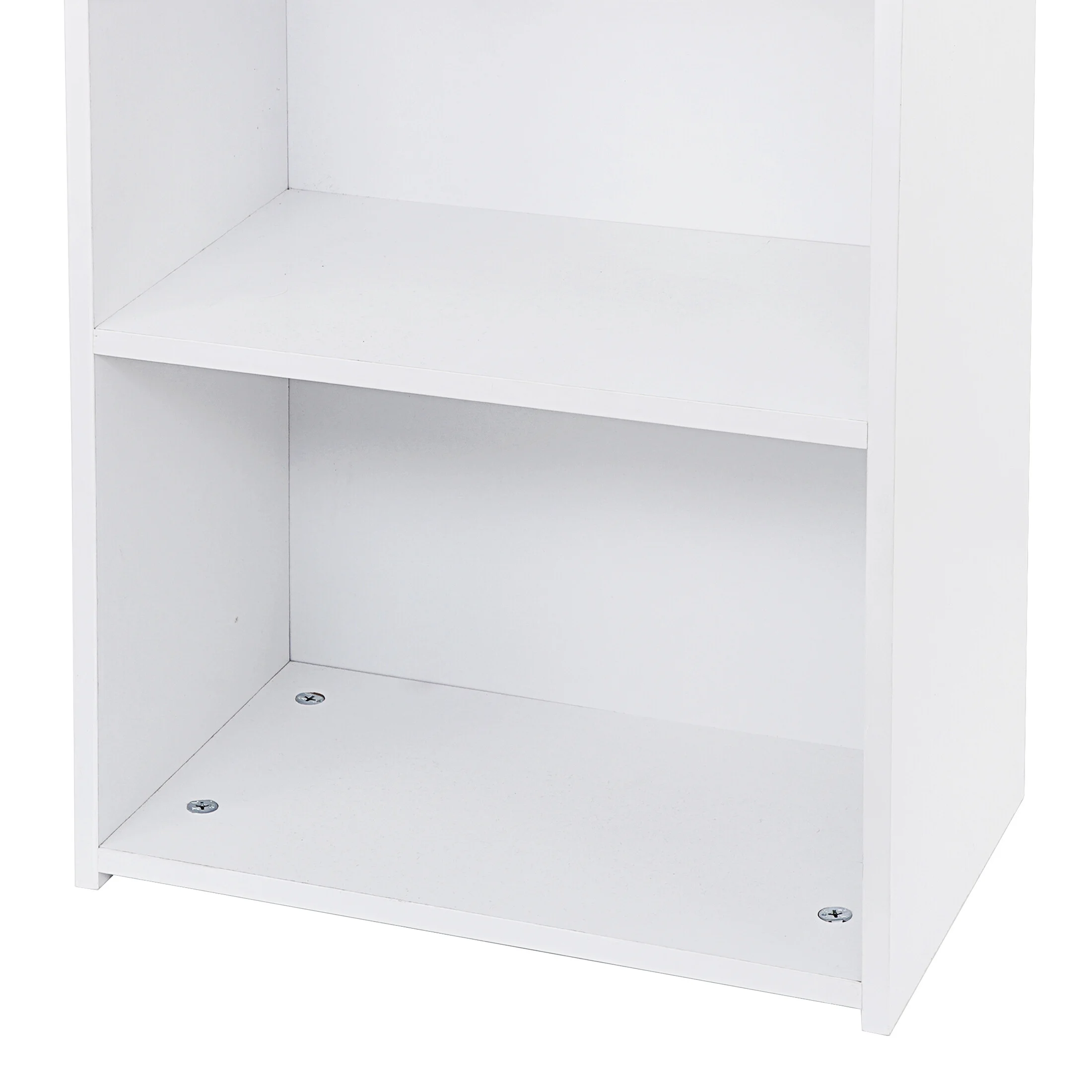 HomGarden 5-Tier Open Shelf Bookcase, Narrow Freestanding Bookshelf Storage with Adjustable Shelves for Living Room, Home, Office, White