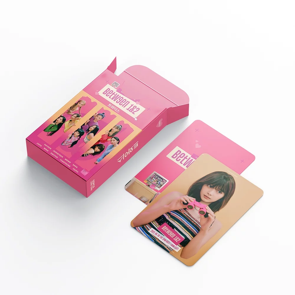 55Pcs TWICE LOMO Cards TWICE BETWEEN1 & 2 Album Photo Poster MINI TWICE Album For Fans KPOP TWICE Merch TWICE 2023 Photo Album KPOP Merch For Fans TWICE MINI Poster