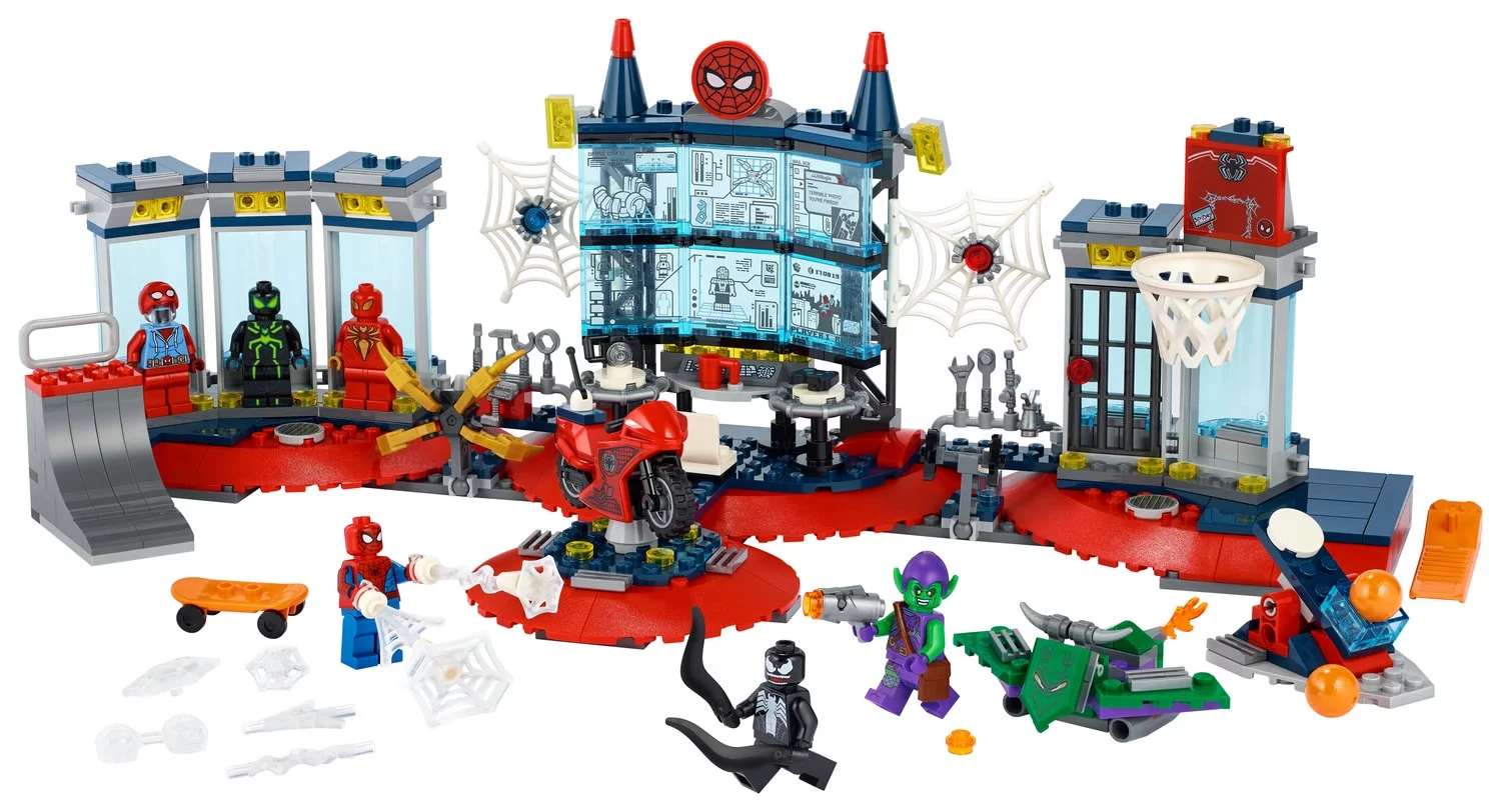 LEGO Marvel Spider-Man Attack on the Spider Lair 76175 Collectible Building Toy (466 Pieces)