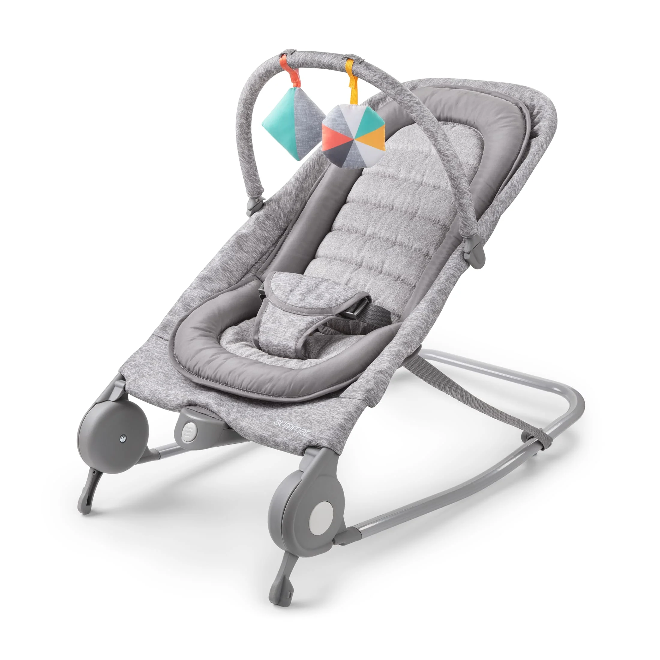 Summer by Ingenuity 2-in-1 Baby Bouncer & Rocker Duo, Light Gray Tweed