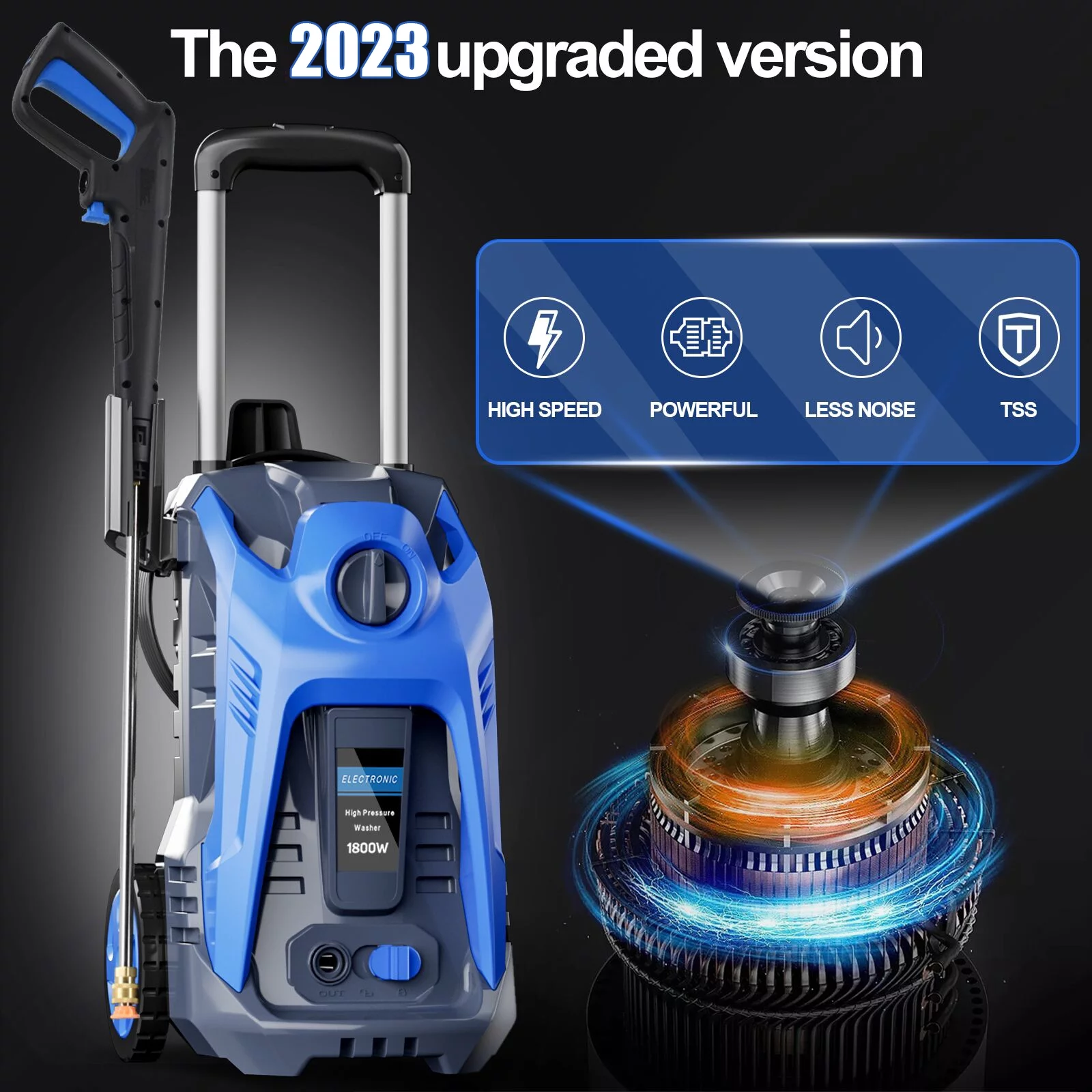 Powerful Electric Pressure Washer – 3500 PSI Electric Power Washer, 2.5 GPM Power Washers Electric Powered with 4 Interchangeable Nozzle and Foam Cannon