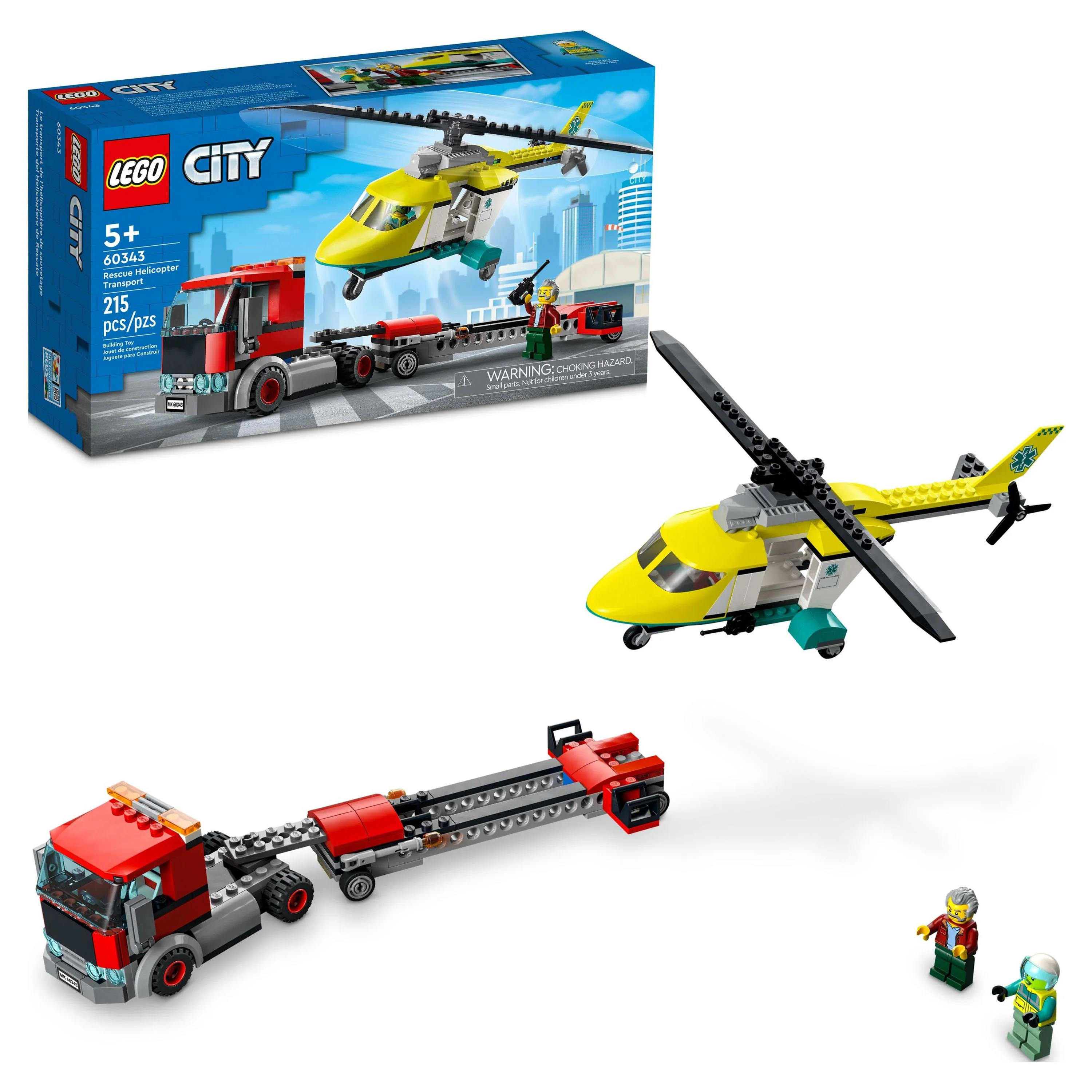 LEGO City Great Vehicles Rescue Helicopter Transport 60343