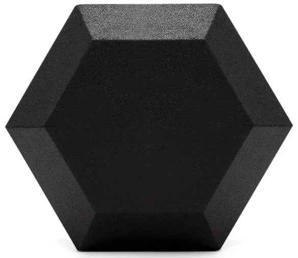 French Fitness Rubber Coated Hex Dumbbell 115 lbs (New)