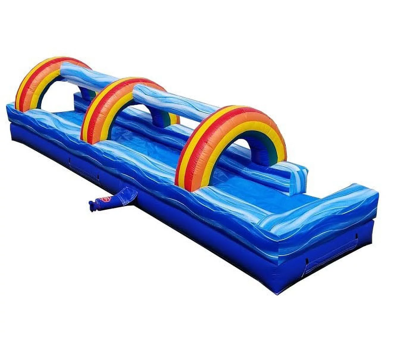 TentandTable Commercial Inflatable Slip n Slide, Blue Marble with Blower, 30′