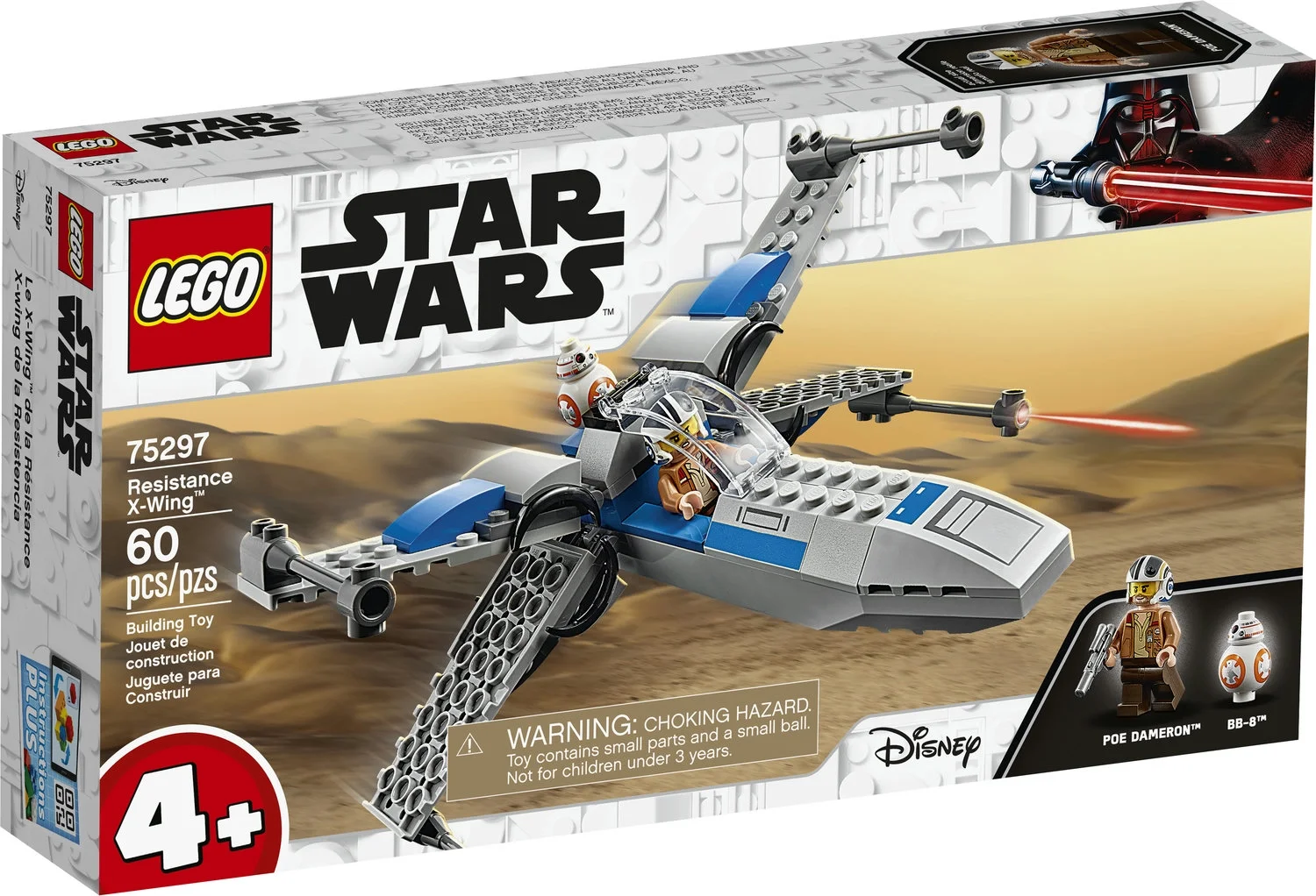 LEGO Star Wars Resistance X-Wing 75297 Poe Dameron Starfighter Building Toy (60 Pieces)