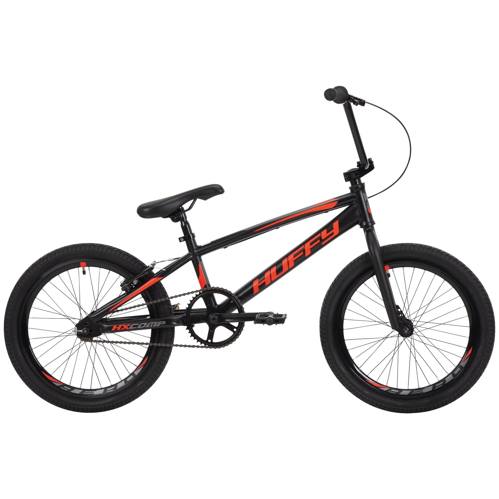 Huffy 20″ BMX Race HX-Comp Boys’ Bikes , Boys and Girls Ages 5″ Years, Black / Neon Red