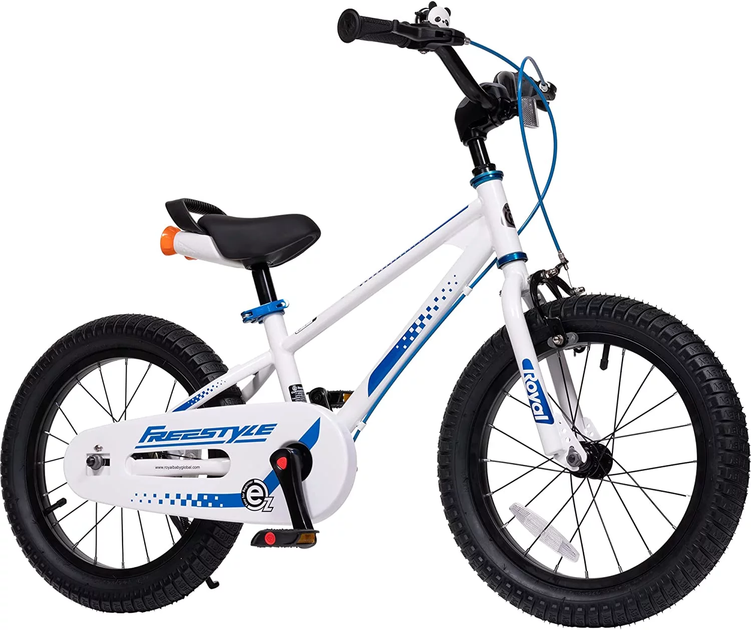 RoyalBaby EZ Kids Bike Easy Learn Balancing to Biking 16 Inch Balance & Pedal Bicycle Instant Assembly for Boys Girls Ages 4-7 Years Blue