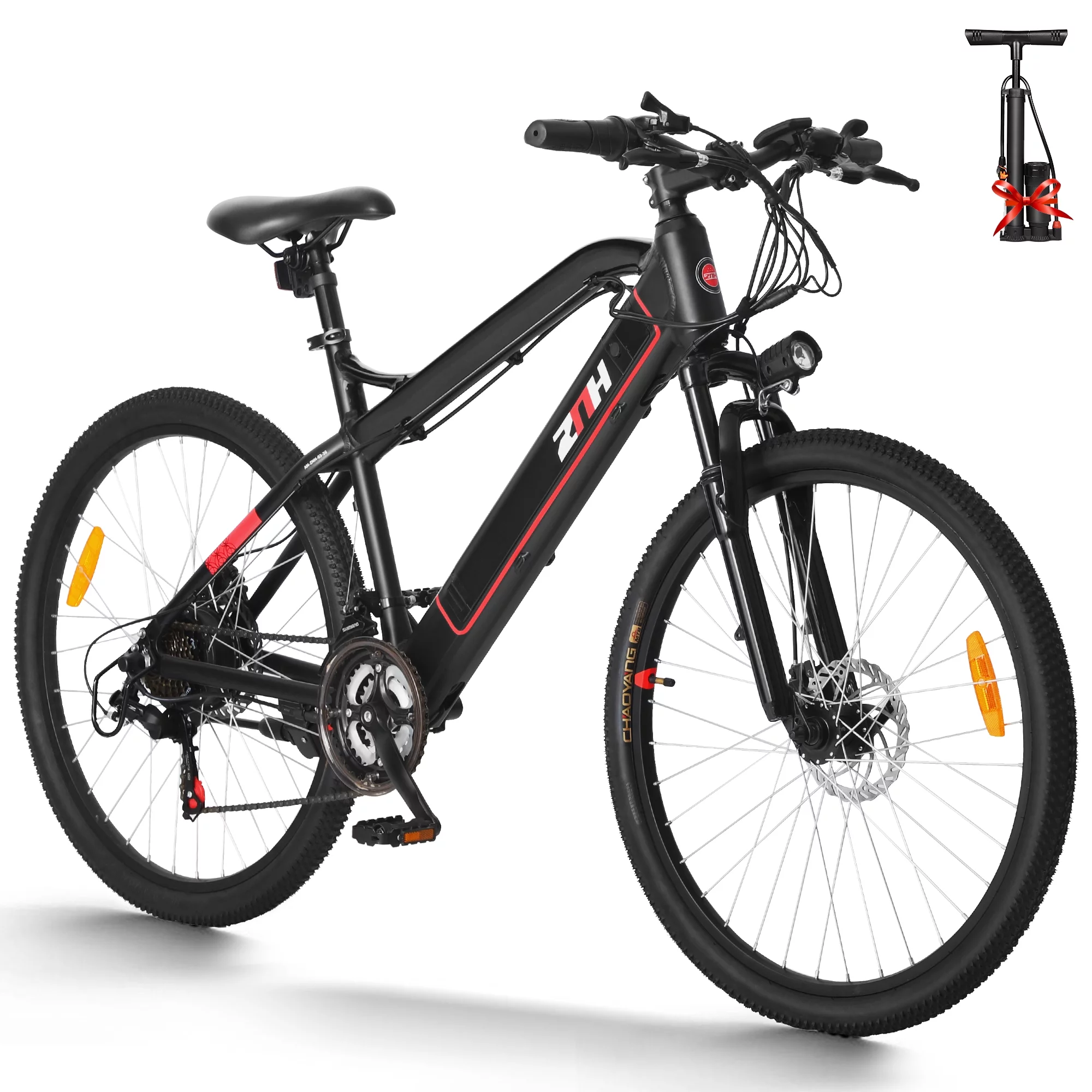 Z3 Pro Model 26” Electric Mountain Bike Commute Electric Bike for Adults E-Bike with Invisible Welding Frame Removable Battery 7 Speeds 350W Pedal Assist Motor Blue