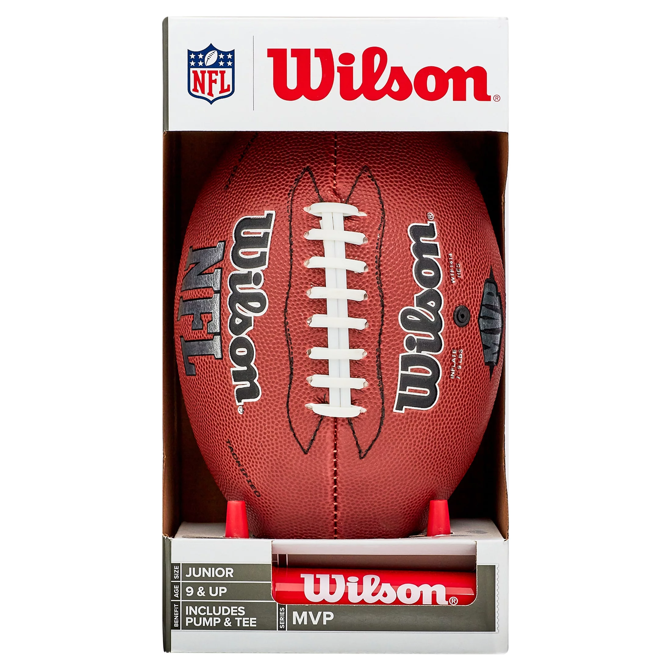 Wilson NFL MVP Junior Football with Pump and Tee