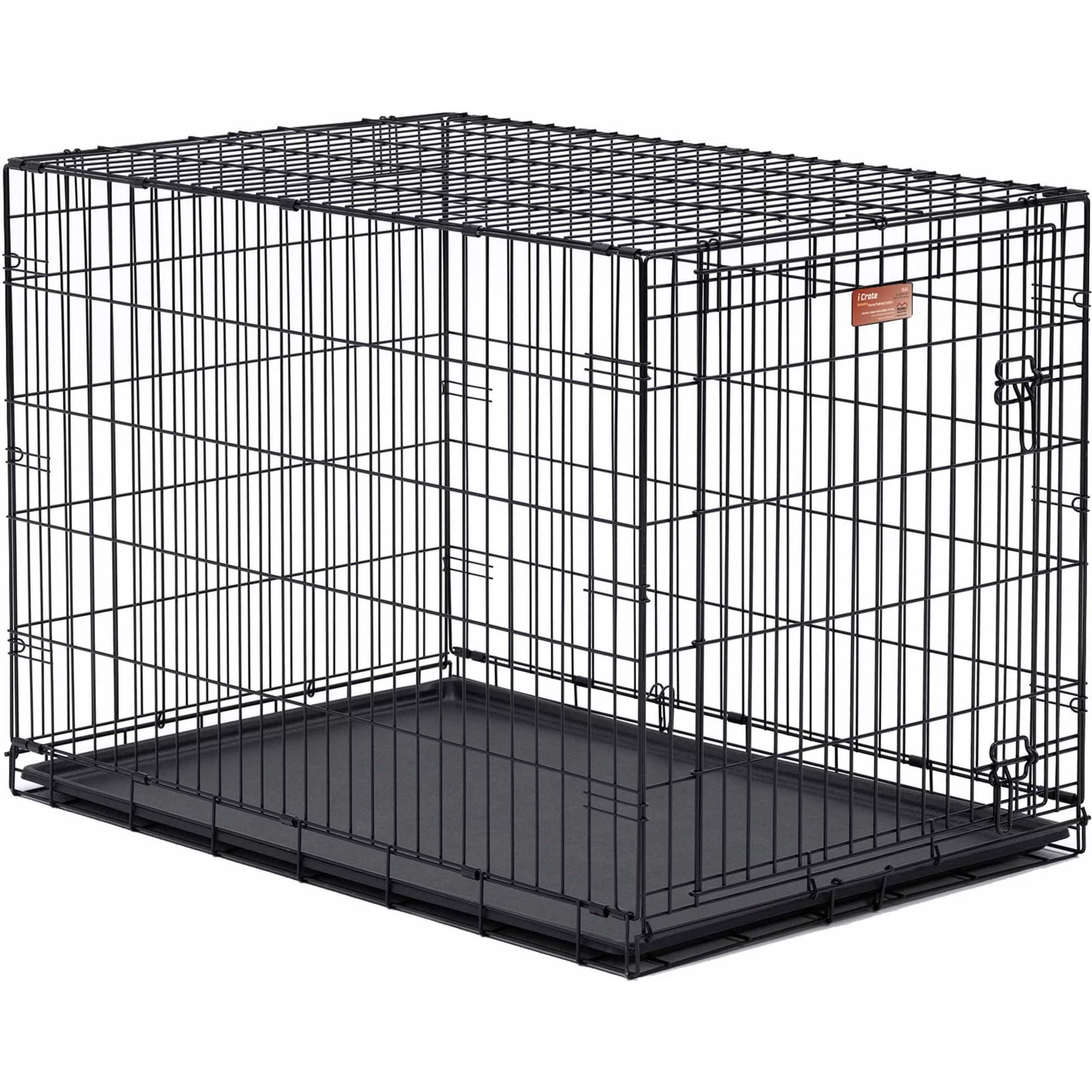 MidWest Double Door iCrate Metal Dog Crate, 18″