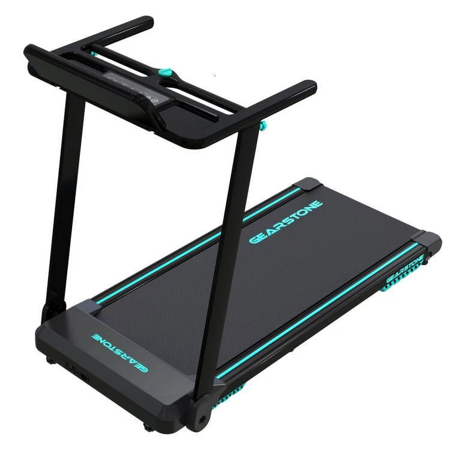 GEARSTONE Foldable Treadmill, Powerful Folding Treadmill with LCD Monitor, Electric Motorized Treadmill for Home/Gym, Running Walking Jogging Compact Treadmill Workout