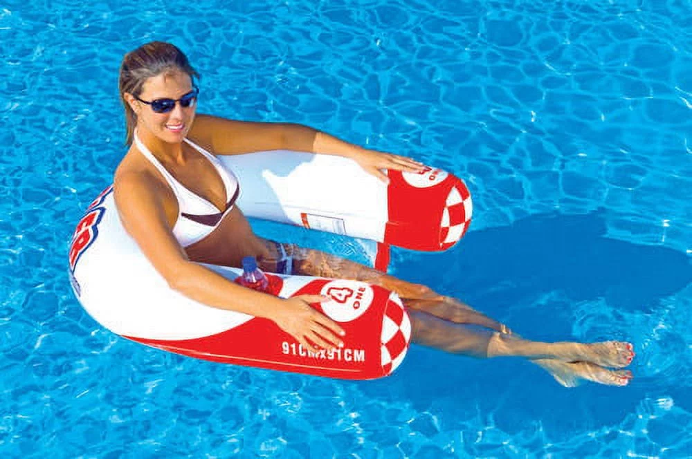 Sportsstuff Noodler 1 Pool Float, Comfort Mesh Seating with Cup Holders, Multi-color