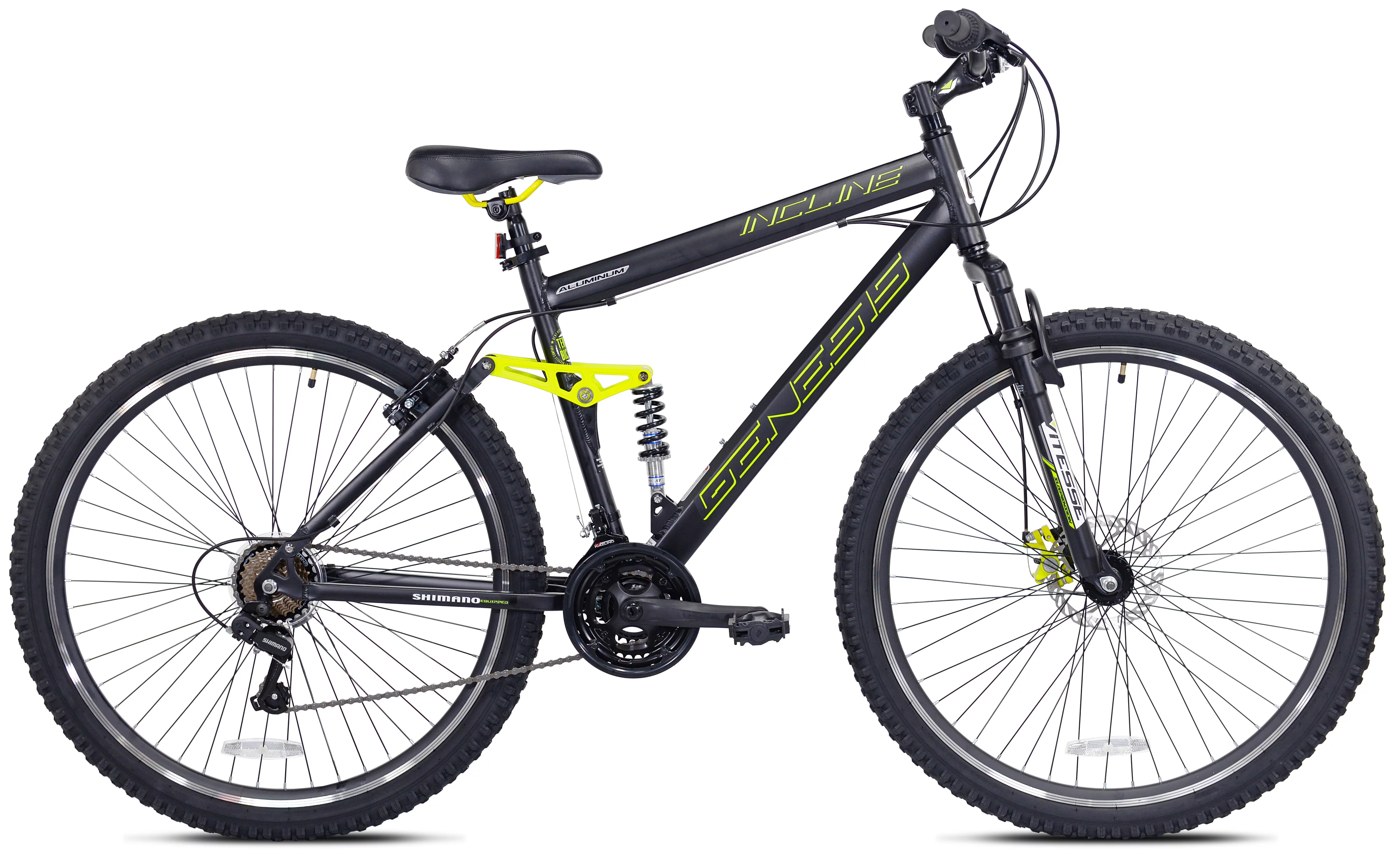 Genesis 29″ Incline Men’s Mountain Bike, Black/Yellow