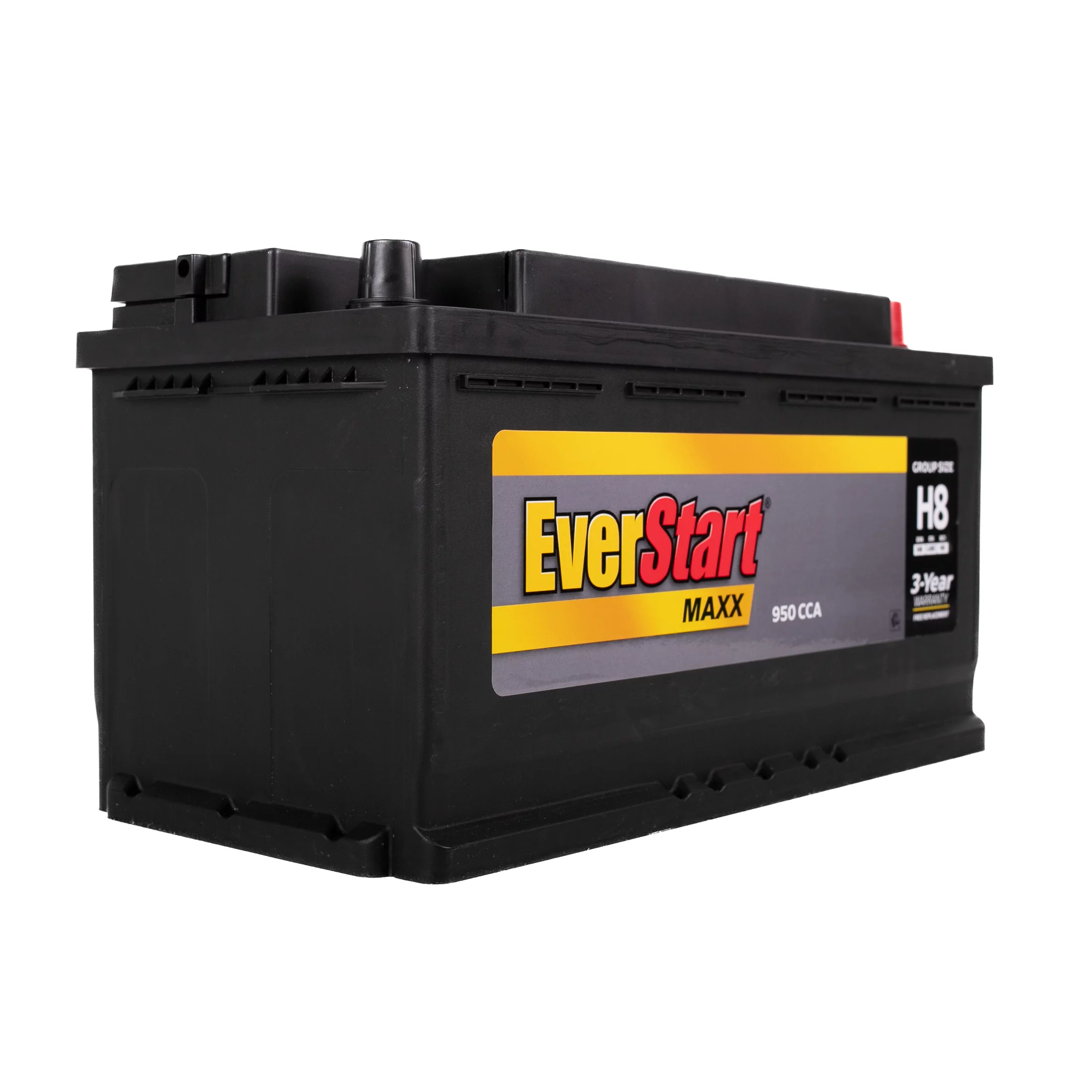 EverStart Maxx Lead Acid Automotive Battery, Group Size H8, 12 Volt, 950 CCA 185 RC