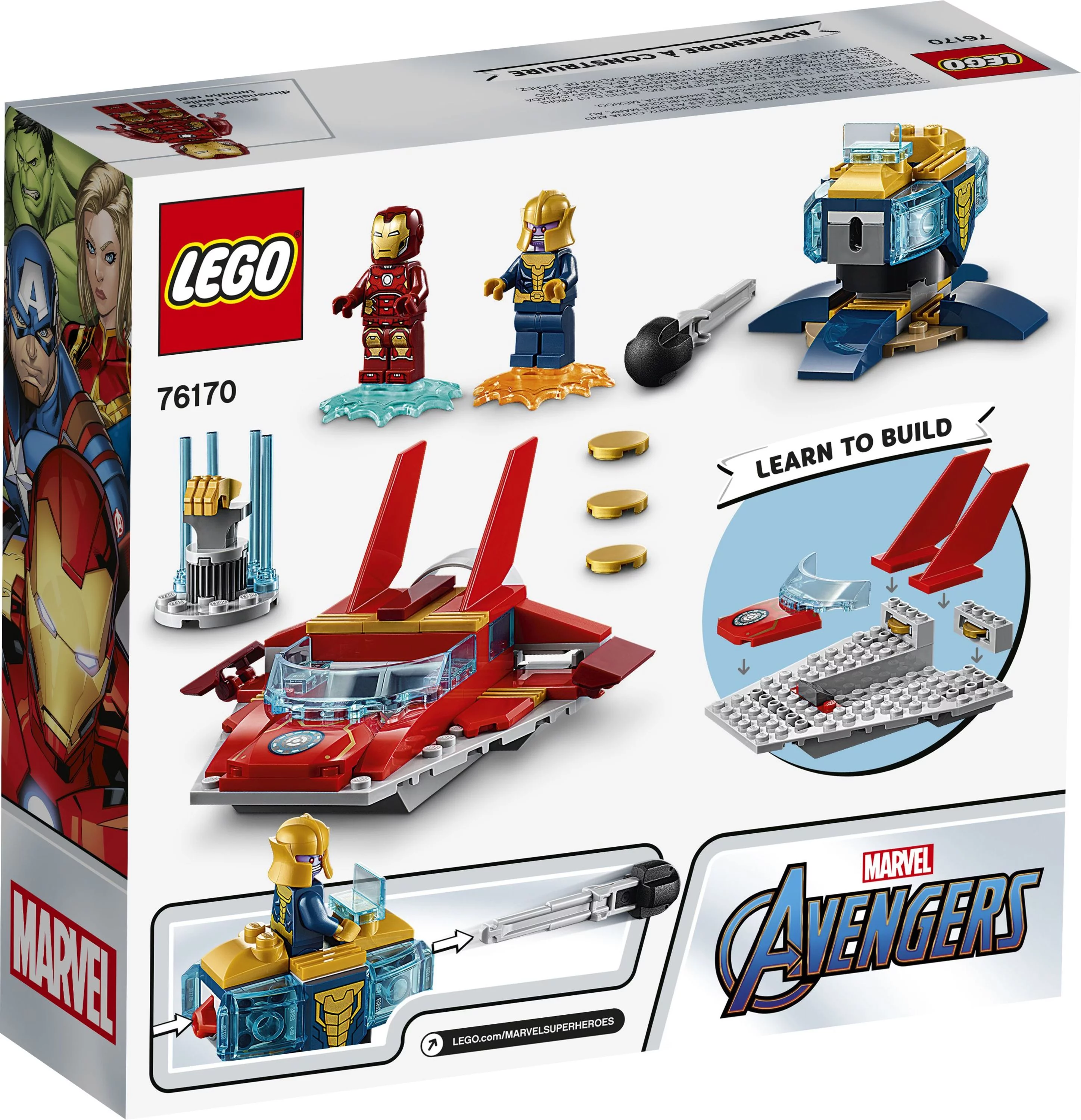 LEGO Marvel Avengers Iron Man vs. Thanos 76170 Fun Collectible Superhero Building Toy (103 Pieces)