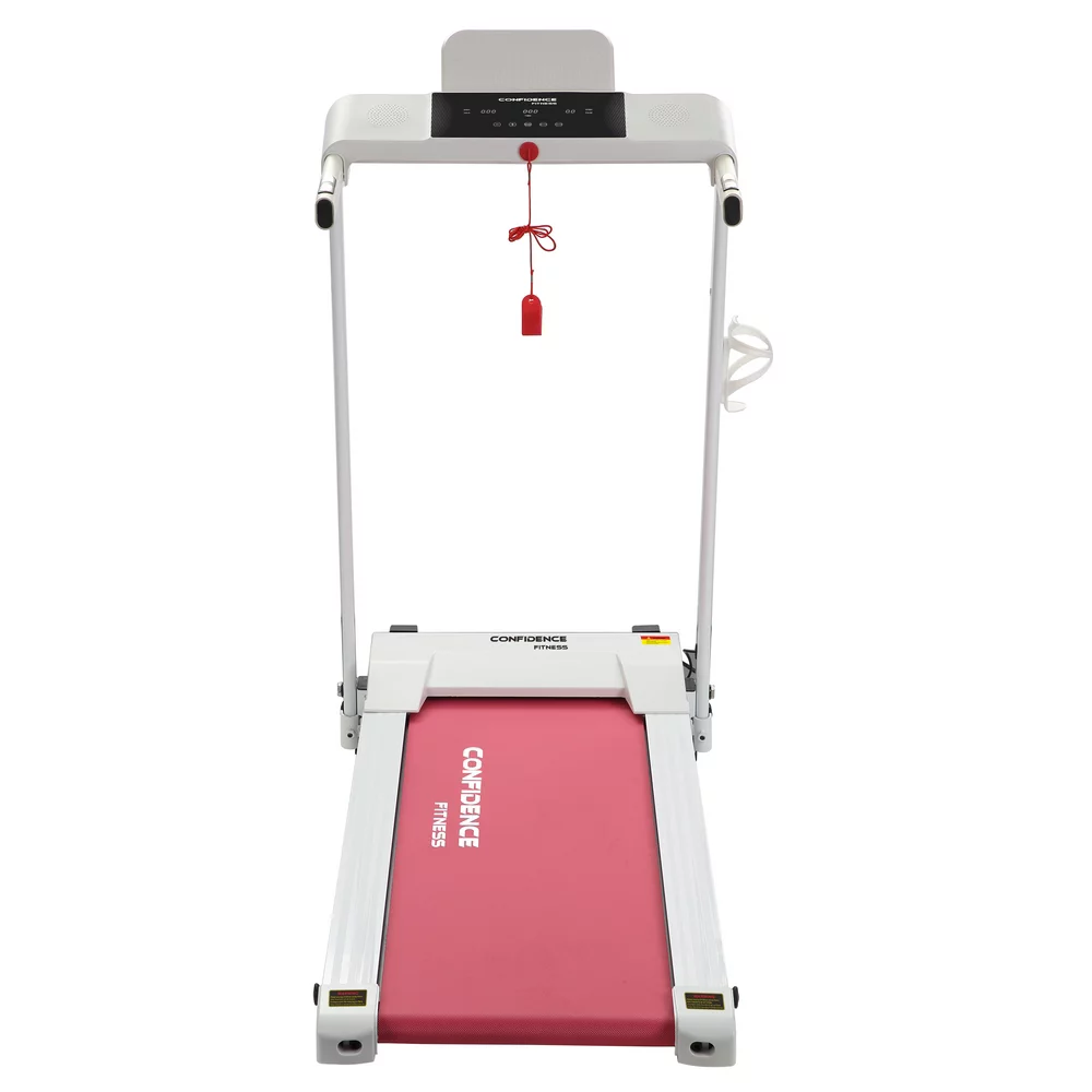 Confidence Fitness Ultra Pro Treadmill Electric Motorized Running Machine White/Pink