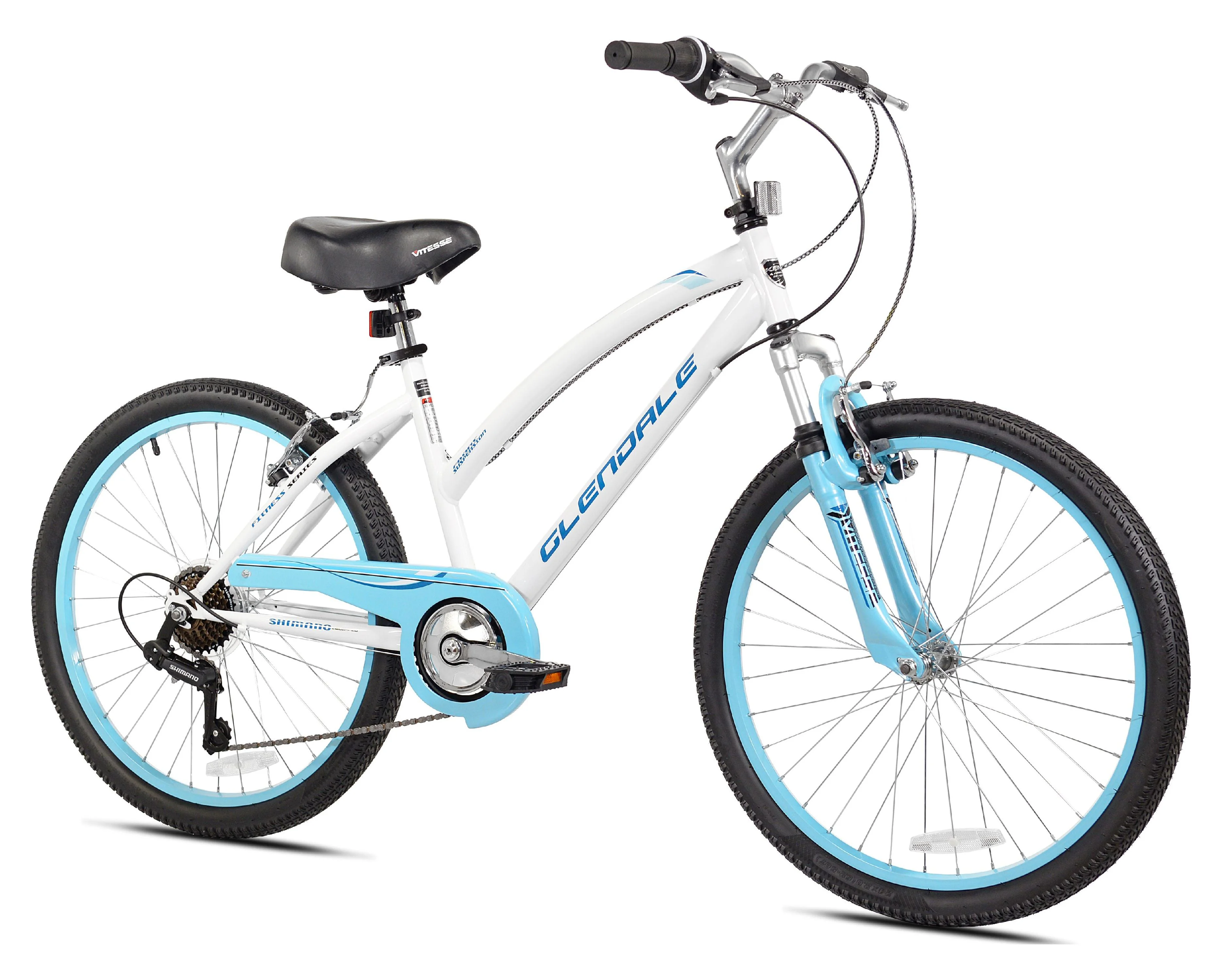 Kent 24″ Glendale Tween/Adult Girl’s Bike, White/Blue