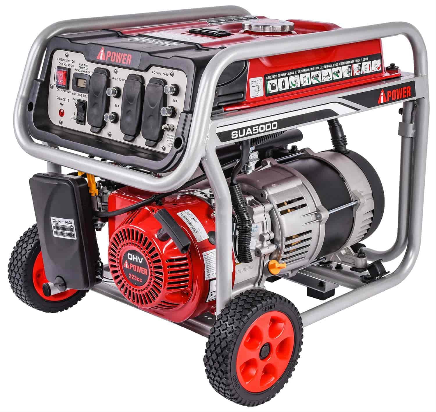 JEGS 86065 Portable Generator 5000 Starting Watts 4250 Running Watts 9 Hr. Run Time