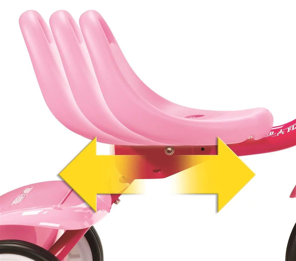 Radio Flyer 415PS Kids Readily Assembled Fold 2 Go Trike with Storage Bin, Pink