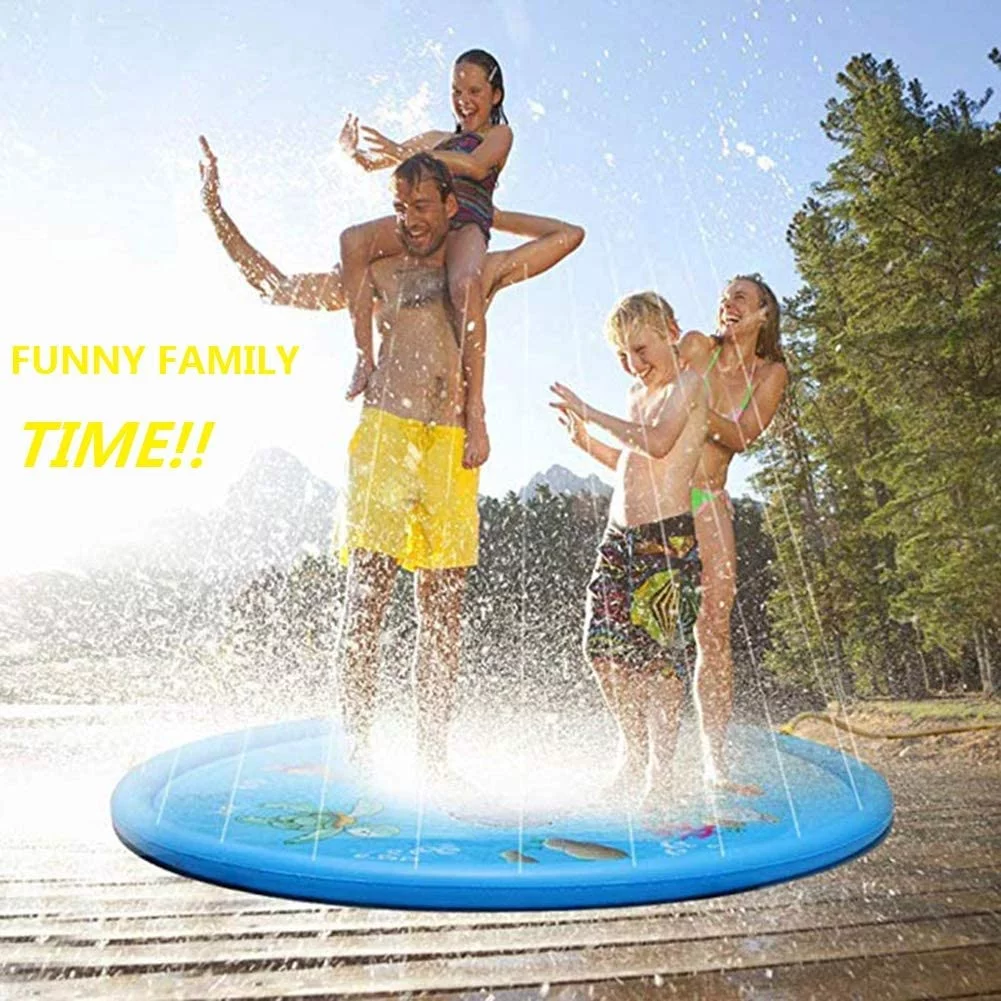 Sprinkle & Splash Play Mat 68″ Sprinkler for Kids Outdoor Water Toys Fun for Toddlers Boys Girls Children Outdoor Party Sprinkler Toy Splash Pad