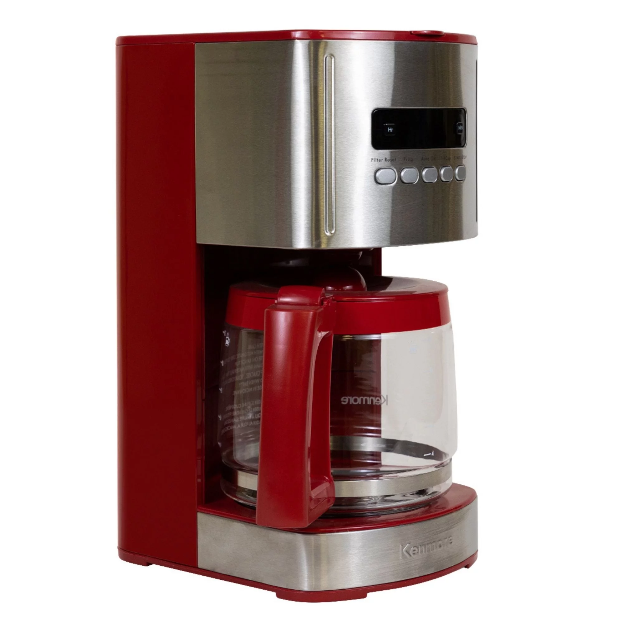 Kenmore 12 Cup Aroma Control Programmable Coffee Maker Strong Brew Selector Coffee Machine, Red