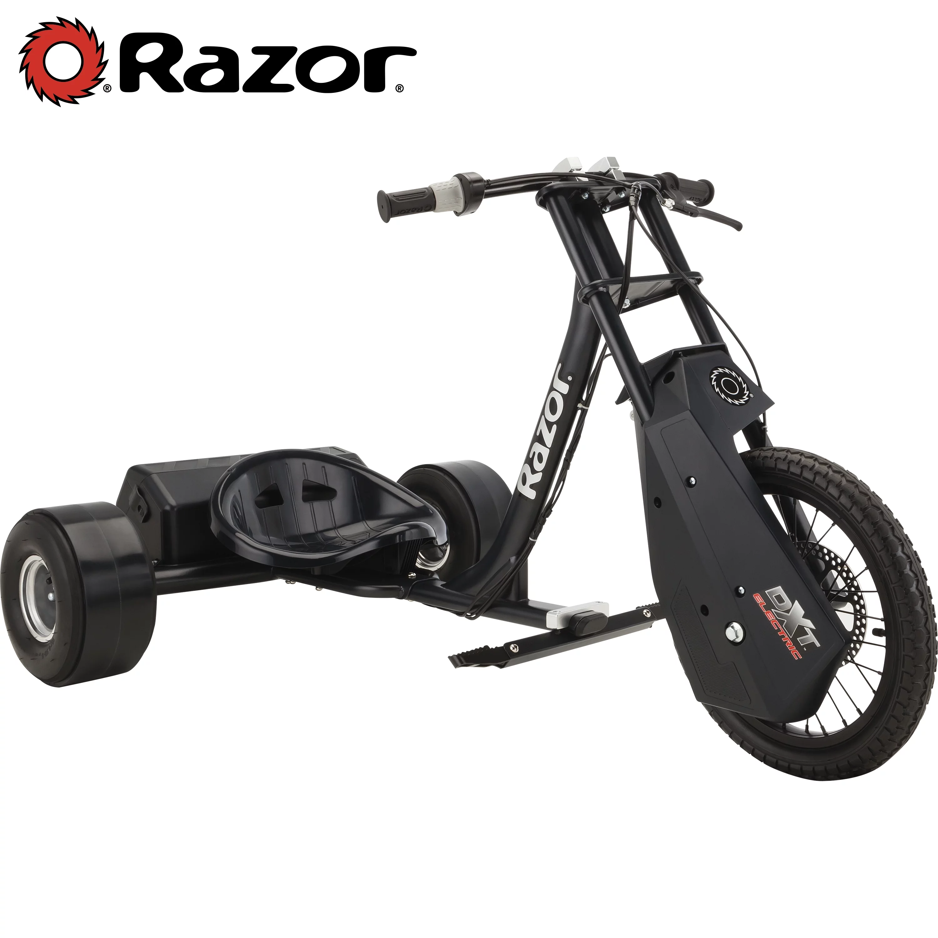 Razor DXT Electric Drift Trike- Black, 36V Powered Ride-On with Adjustable Seat and Variable Speed