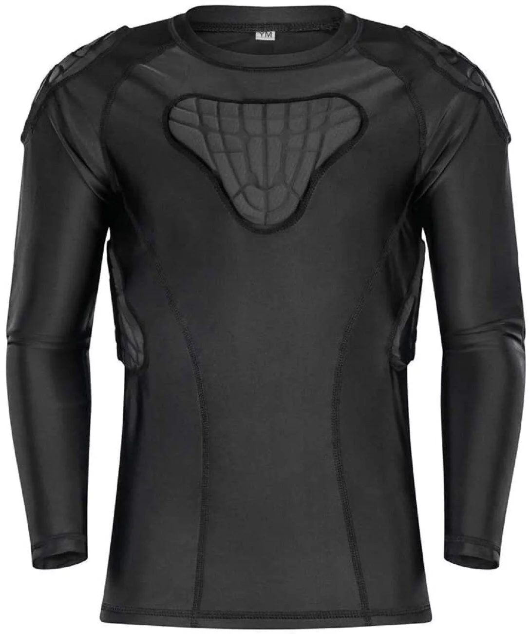 TUOY Kids Youth Boy’s Padded Compression Shirt – Long Sleeve Protective Shirt