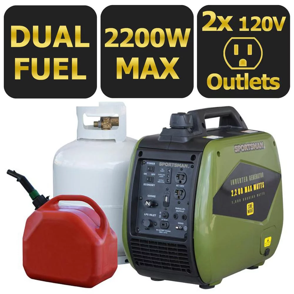 Sportsman 2200 Watt Dual Fuel Inverter Generator for Sensitive Electronics