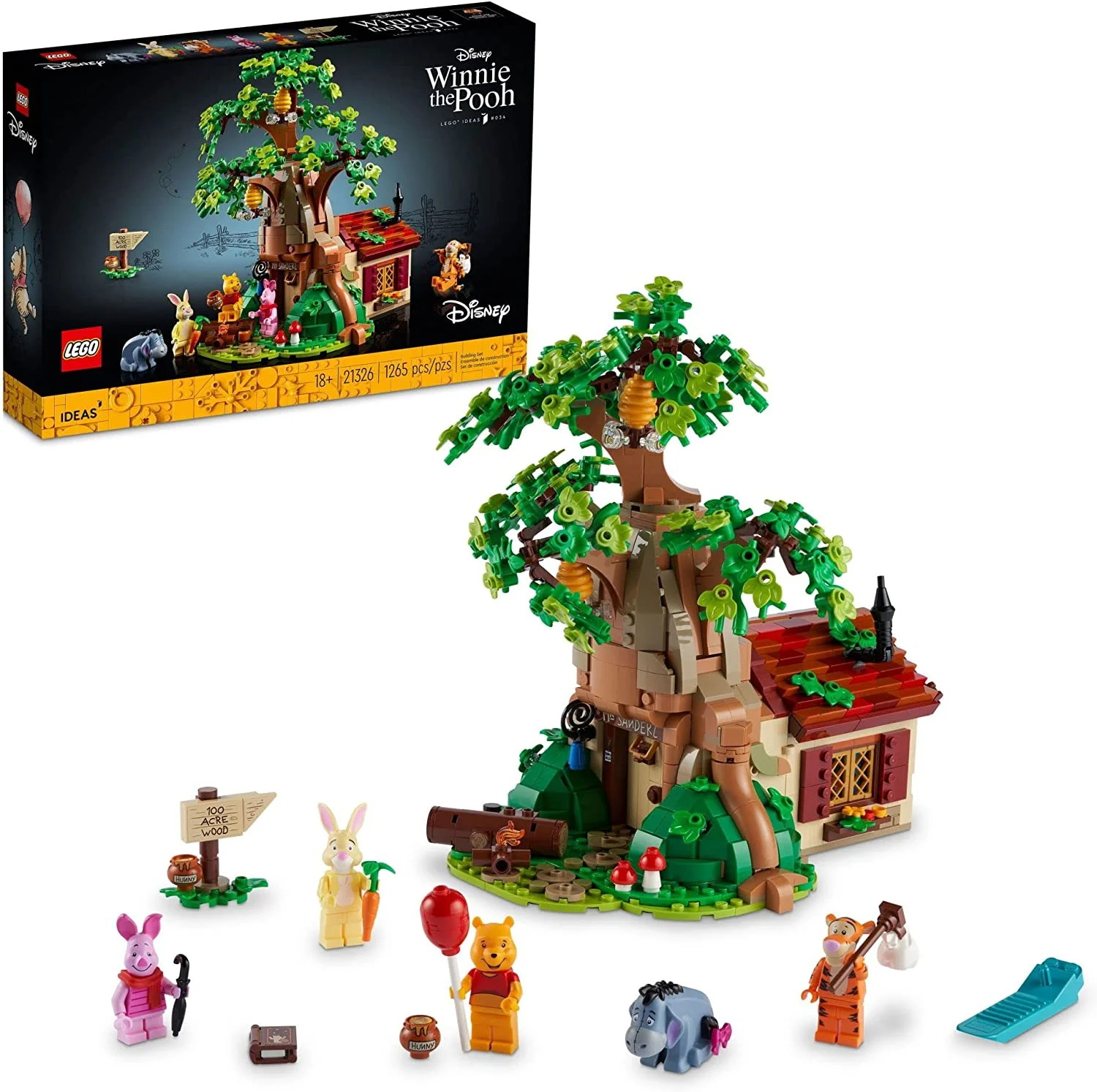 LEGO Ideas Disney Winnie the Pooh 21326 Building Set – with Piglet, Eeyore and Pooh Bear Minifigure